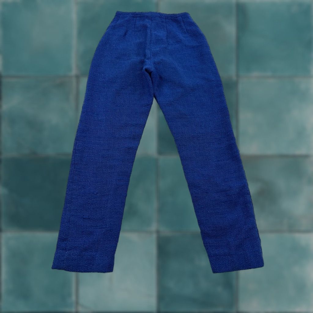 Vintage VINTAGE Mister Pants Trousers Women’s 00 Blue Tweed High Waisted Dress Pants Slimming Pockets Mens? Size 24" / US 00 / IT 34 - 1 Thumbnail