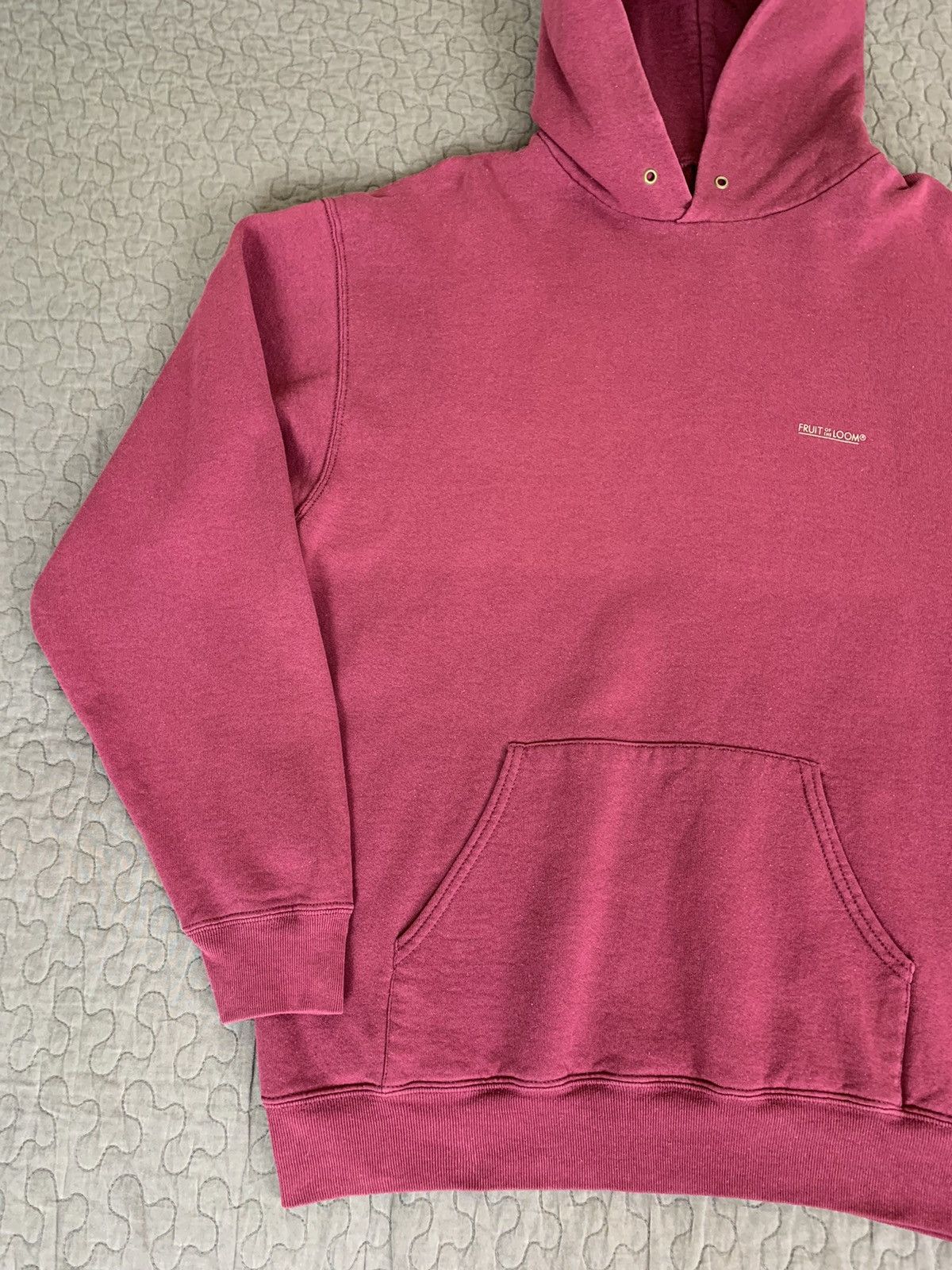 Fruit Of The Loom Vintage Fruit Of The Loom Blank Hoodie Size US L / EU 52-54 / 3 - 9 Thumbnail