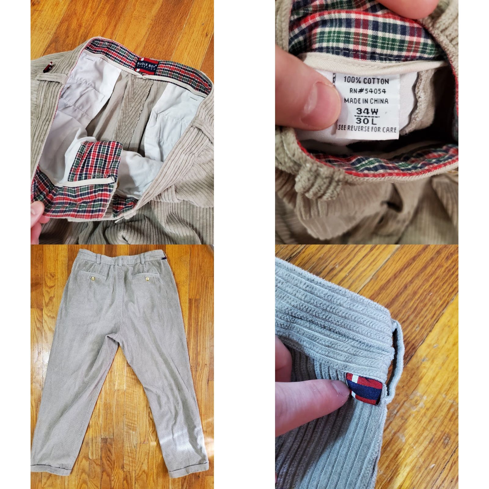 Bugle Boy VINTAGE Bugle Boy Cuffed Corduroy Pants Size US 34 / EU 50 - 8 Thumbnail