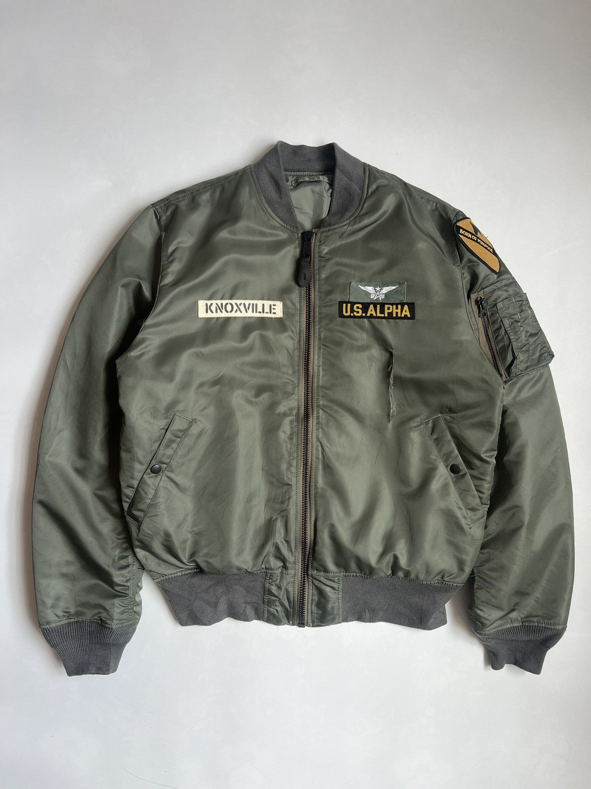 Alpha Industries Vintage Alpha Industries Knoxville Military Bomber Jacket Size US XL / EU 56 / 4 - 1 Thumbnail
