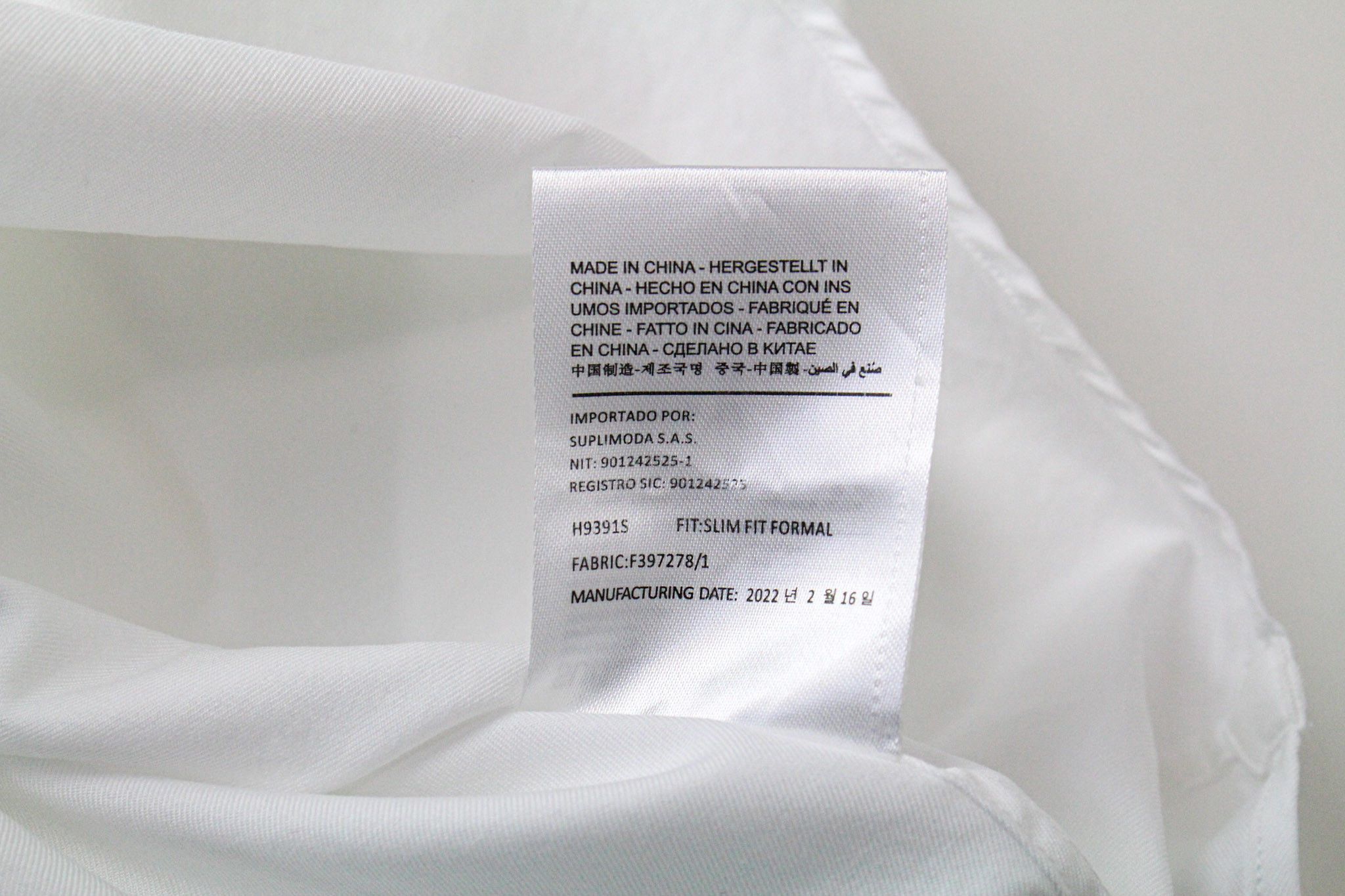 Suitsupply 38/15 Slim White Cotton Cutaway Twill 72600 Size 38R - 7 Thumbnail