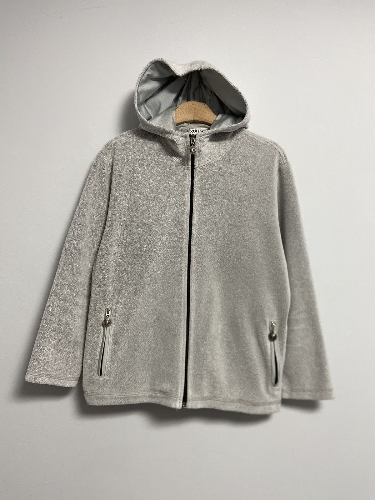 Versace Versace Vintage Zip Hoodie Fleece Size L / US 10 / IT 46 - 1 Thumbnail