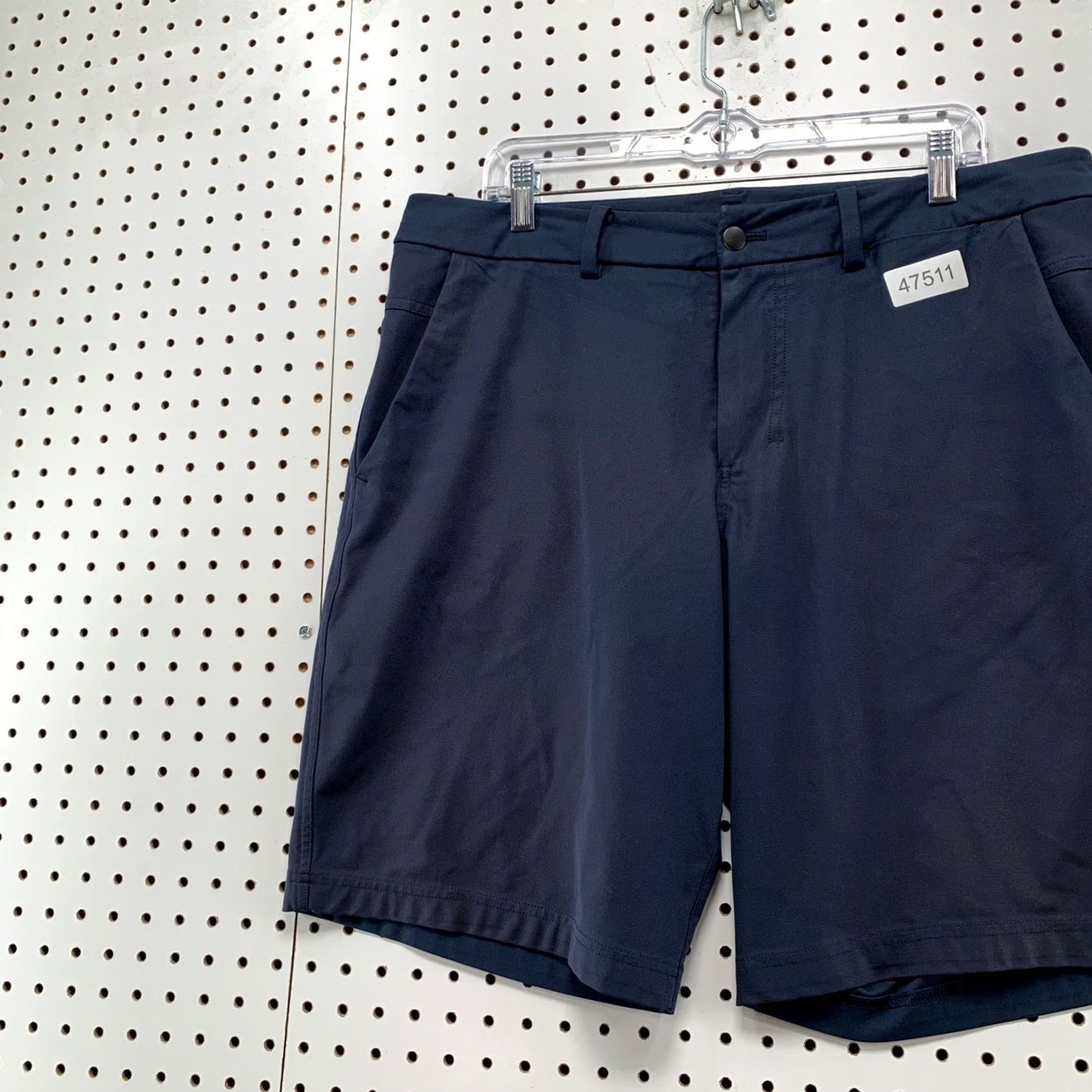 Lululemon Lululemon Commission Shorts Mens 37 Navy Blue Chino Performance Golf Quick Dry Stretch Breathable Pockets 9in Inseam Casual Travel Mens Size US 37 - 4 Thumbnail