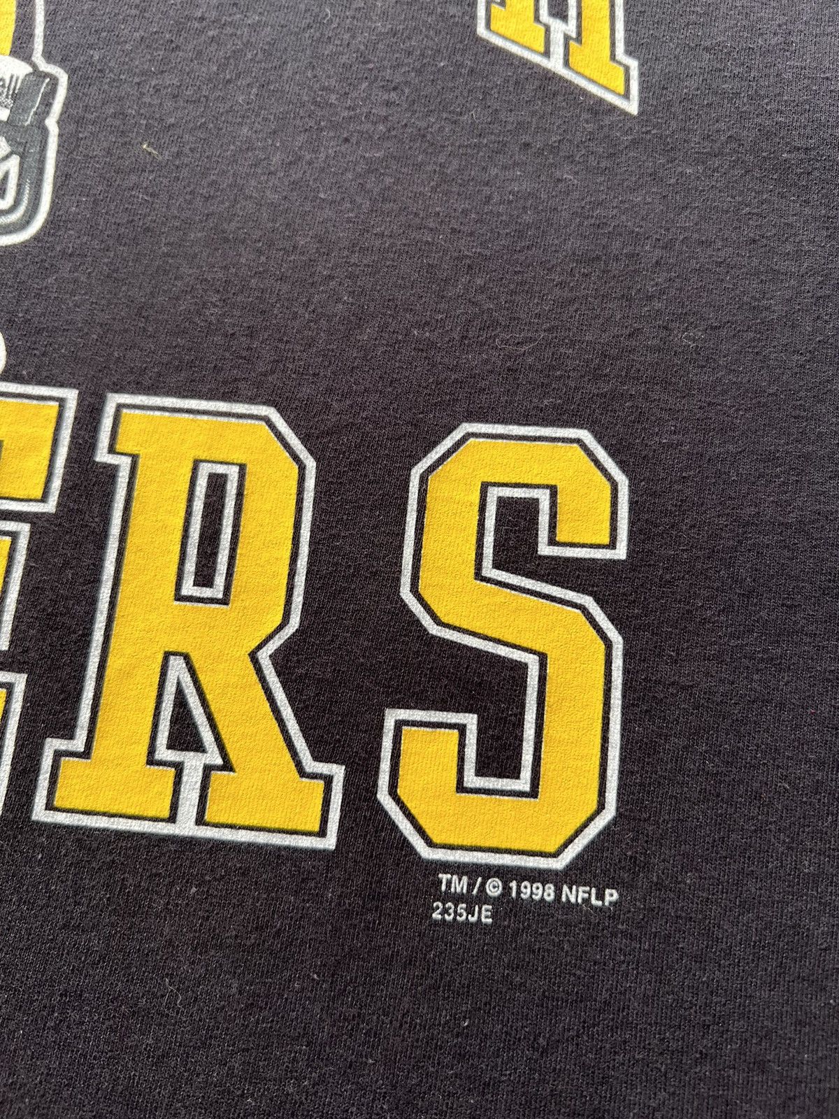 NFL Vintage 1998 Pittsburgh Steelers NFL Black T-shirt Size US XL / EU 56 / 4 - 7 Thumbnail