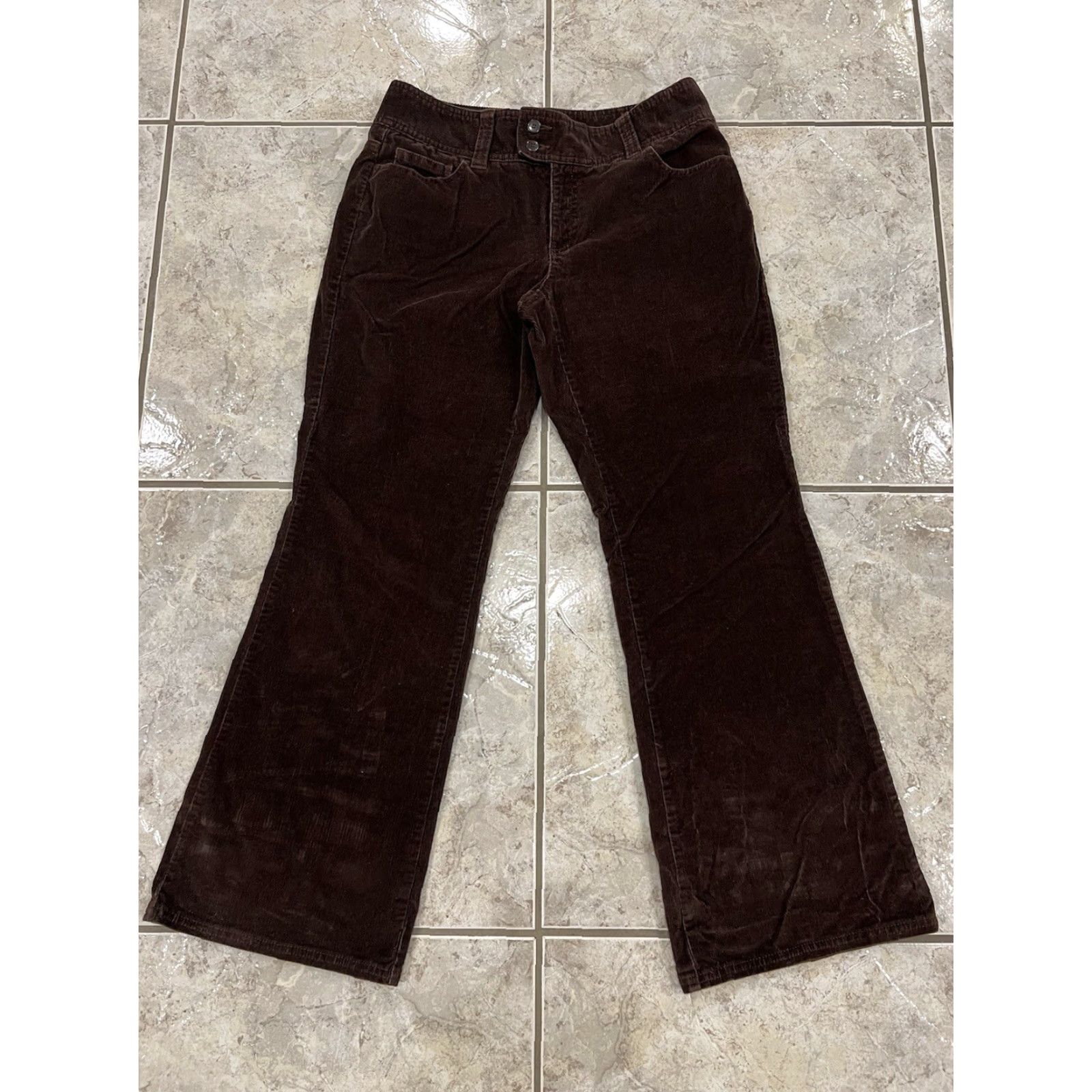 Dockers Womens DOCKERS Pants Bootcut Corduroy Brown 8 SHORT Inseam 29in Flat Front Pockets Slimming Stretch Casual Vintage: No? Size 30" / US 8 / IT 44 - 2 Thumbnail