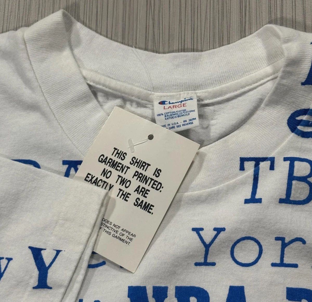 Champion Vintage Champion New York Knicks AOP T Shirt (Size L) Size US L / EU 52-54 / 3 - 2 Thumbnail