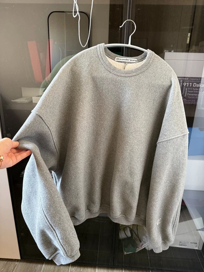 Alexander Wang Alexander Wang Sparkle Fleece Sweatshirt- Size S / US 4 / IT 40 - 1 Thumbnail