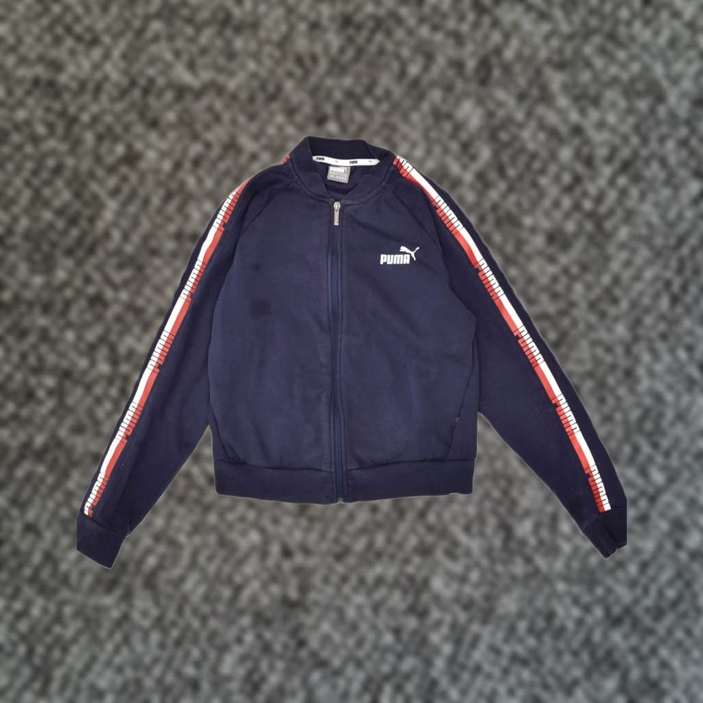 Puma PUMA Womens Tracksuit Top Jacket Medium Navy Blue Cotton UK 12 Size XL / US 12-14 / IT 48-50 - 1 Thumbnail