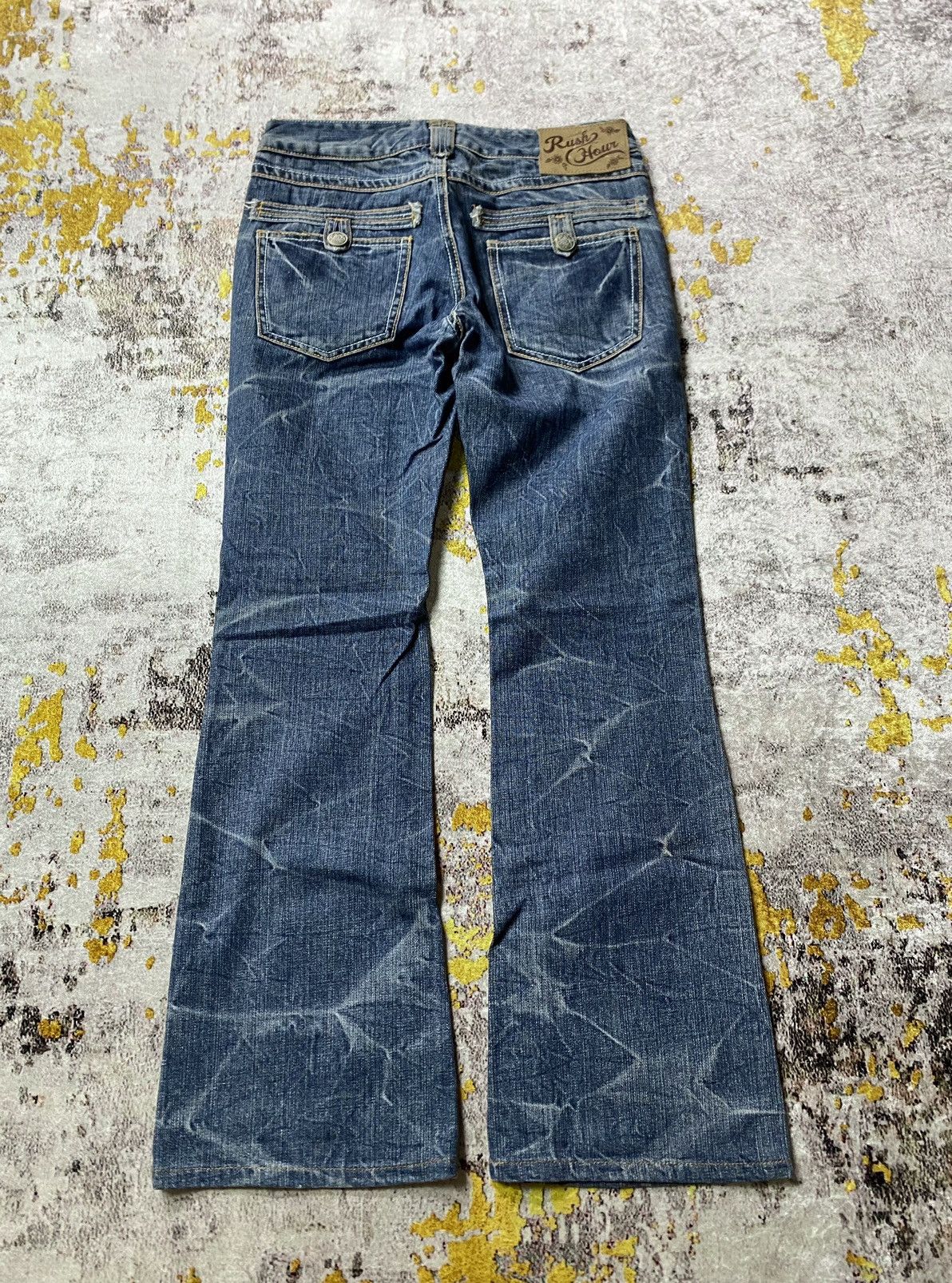 If Six Was Nine × Japanese Brand × Le Grande Bleu (L.G.B.) Vintage Y2K Rush Hour Bootcut Flare Denim Jeans Size 29" - 2 Thumbnail