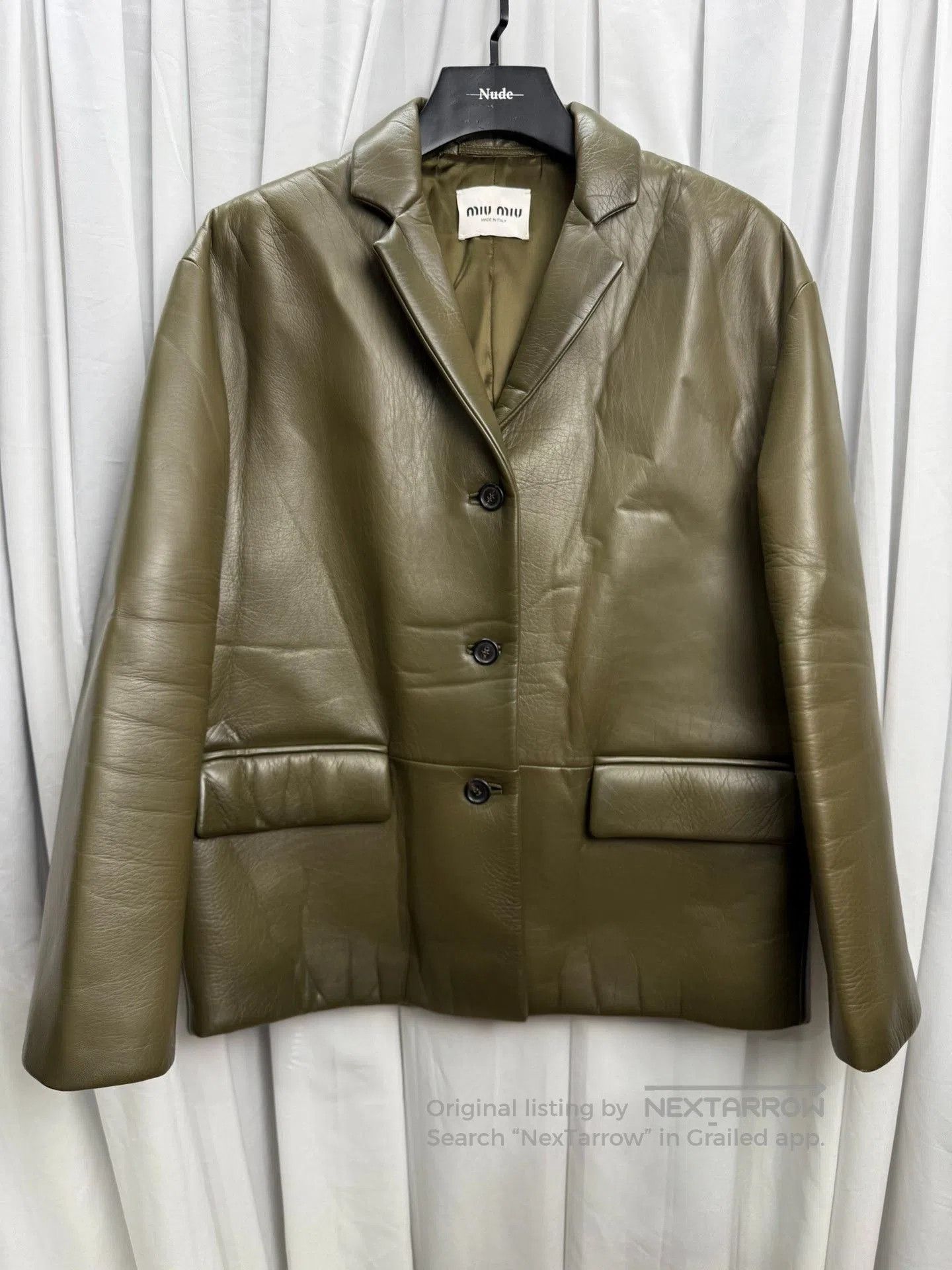Miu Miu MIU MIU 24SS Leather Blazer. Size M / US 6-8 / IT 42-44 - 1 Thumbnail
