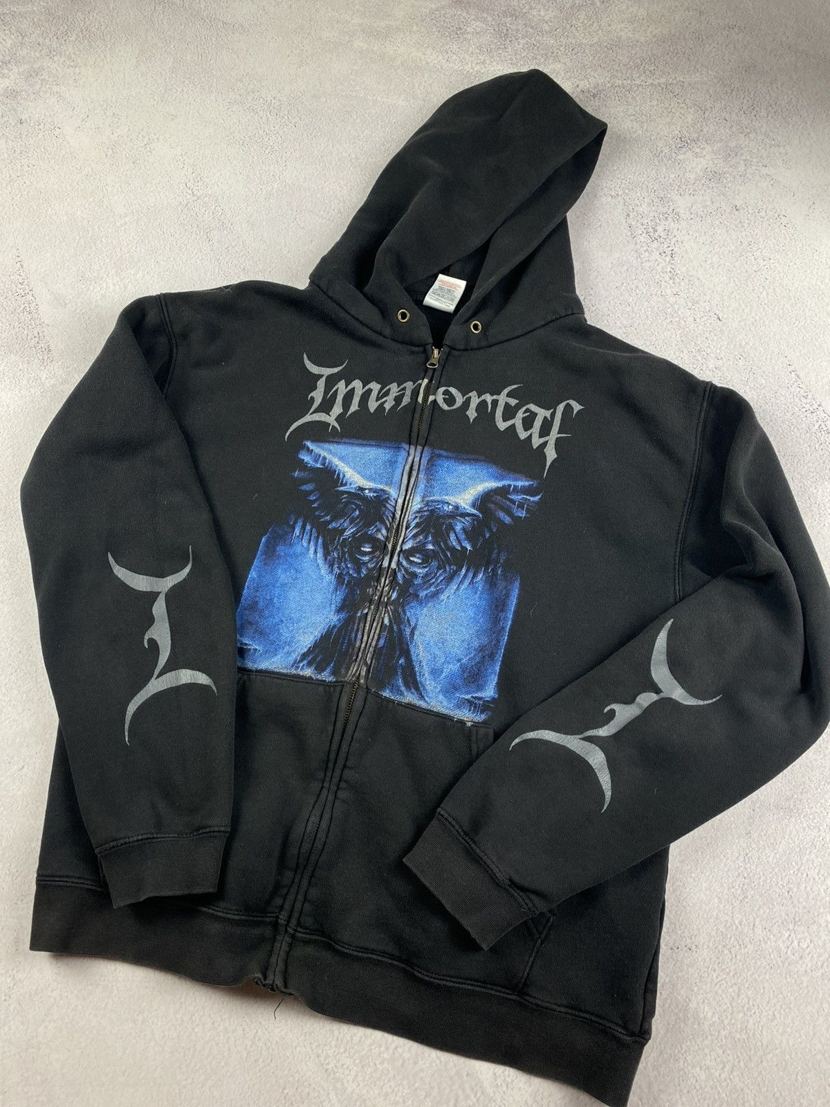 Fruit Of The Loom Vintage Immortal "All Shall Fall" Zip Hoodie , black, size M Size US M / EU 48-50 / 2 - 10 Thumbnail