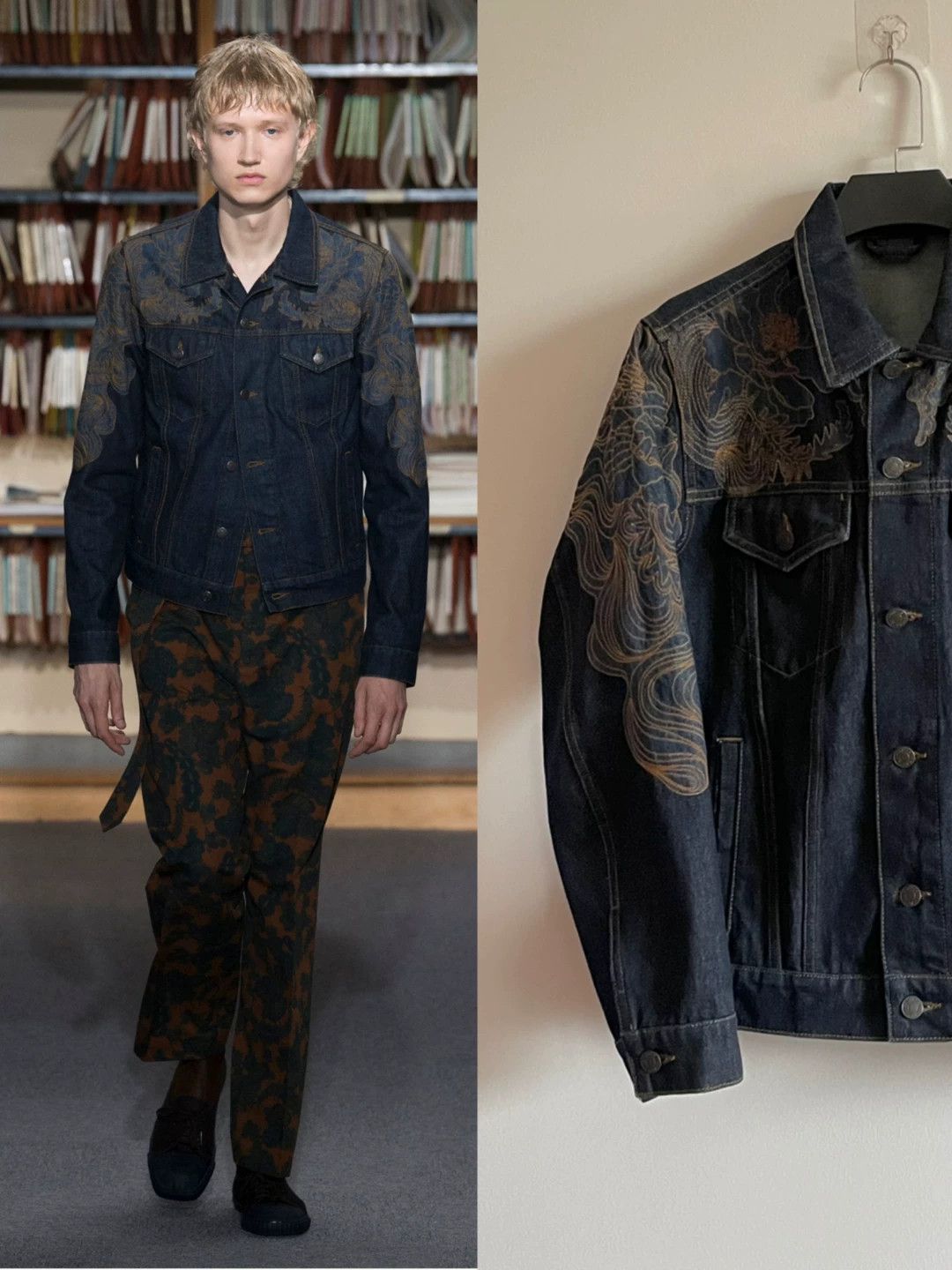 Dries Van Noten Dries Van Noten SS18 Floral Embroidered Denim Jacket Size US S / EU 44-46 / 1 - 2 Thumbnail