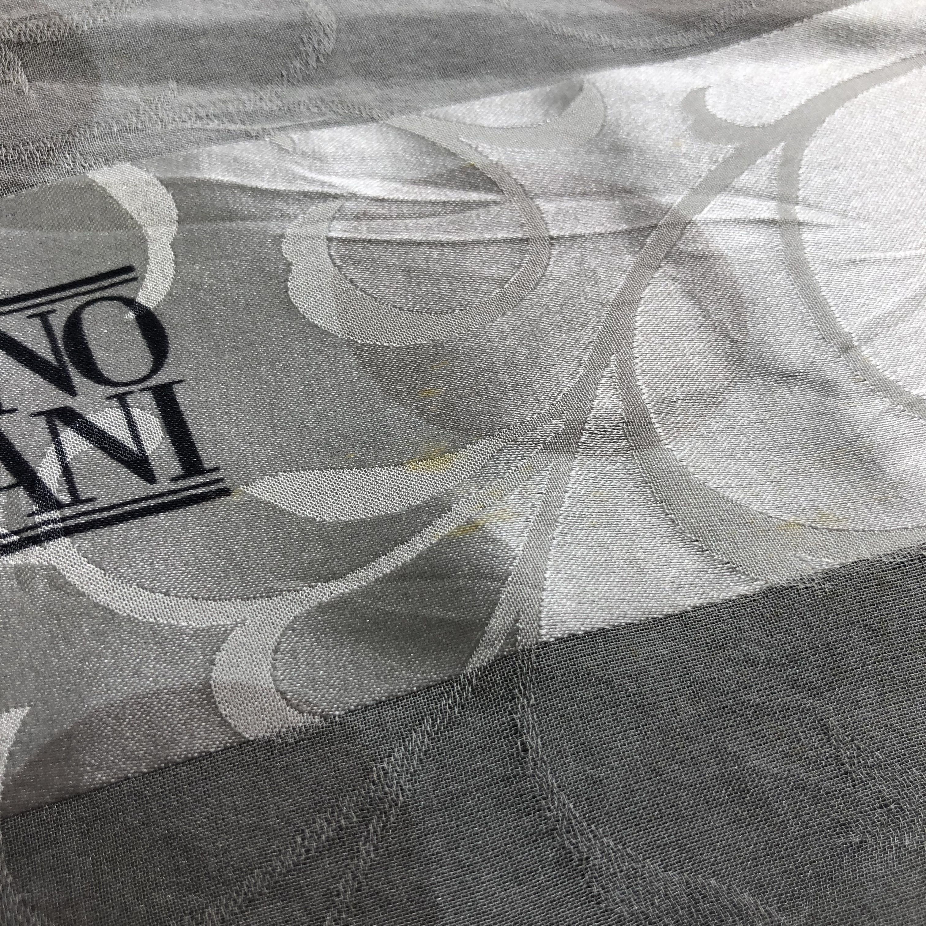 Japanese Brand Luciano Soprani Floral Slit Thread Silk Scarf M841 Size ONE SIZE - 6 Thumbnail