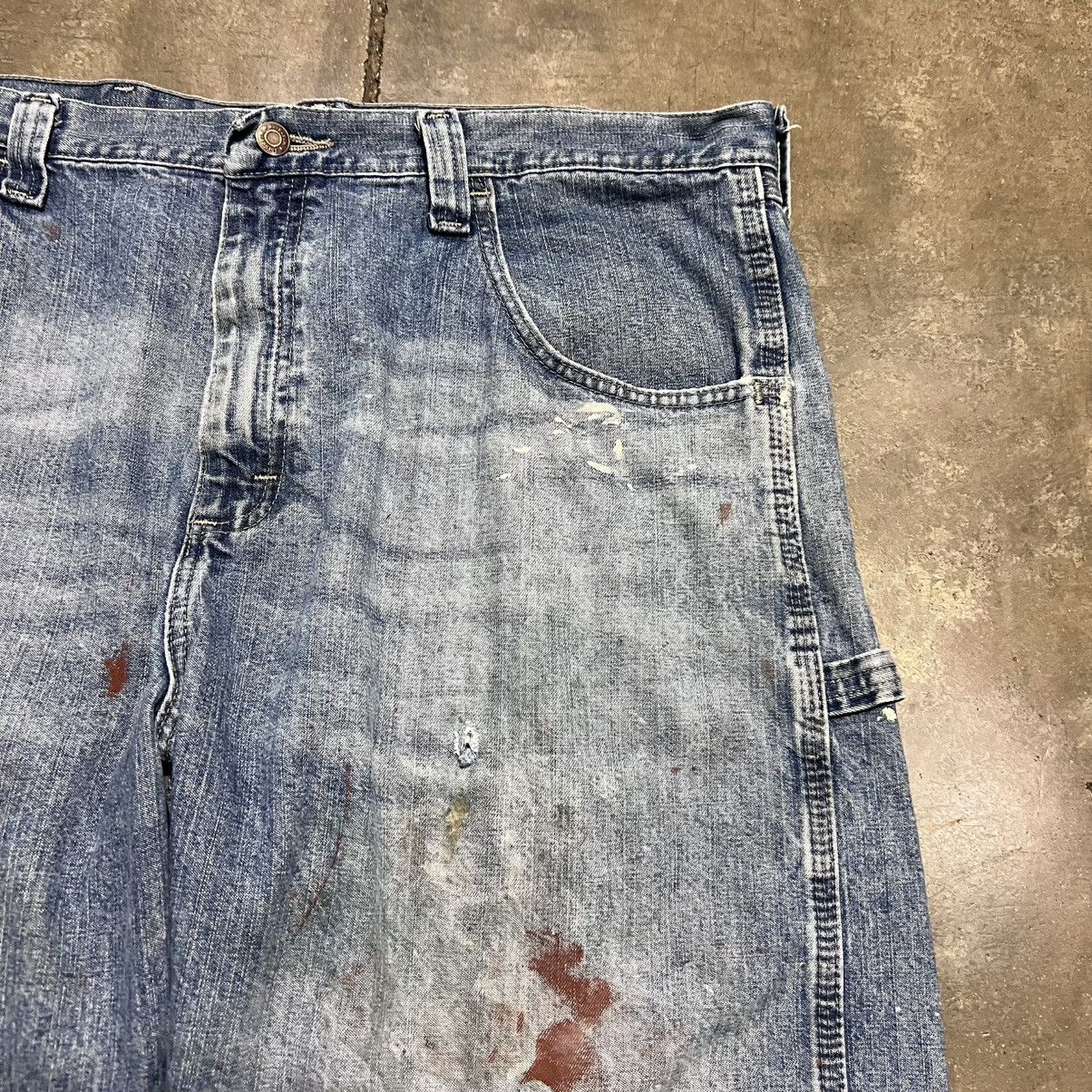Vintage × Wrangler Vintage Y2K Wrangler Denim Carpenter Shorts Baggy Skater Size US 38 / EU 54 - 7 Thumbnail