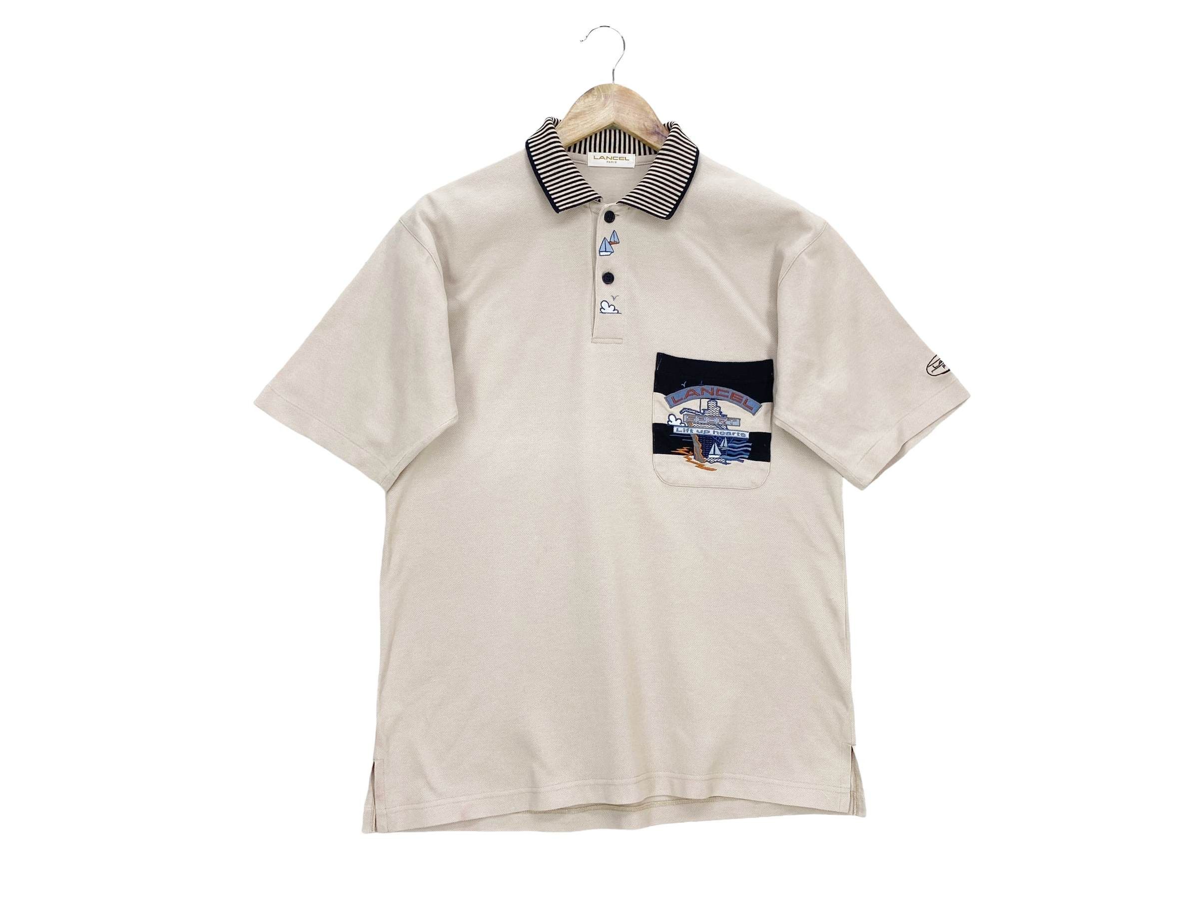 image of Lancel x Vintage Polo Golf Shirt Designer Vintage Shirt in Beige, Men's (Size 2XS)
