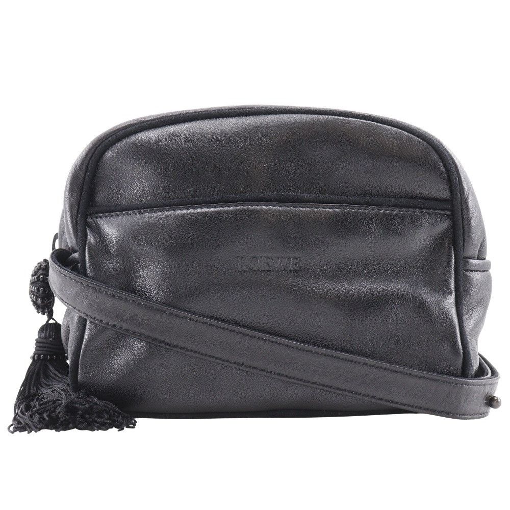 Loewe Loewe Vintage Lambskin 2Way Shoulder Bag Leather Shoulder Bag in Black, Women's