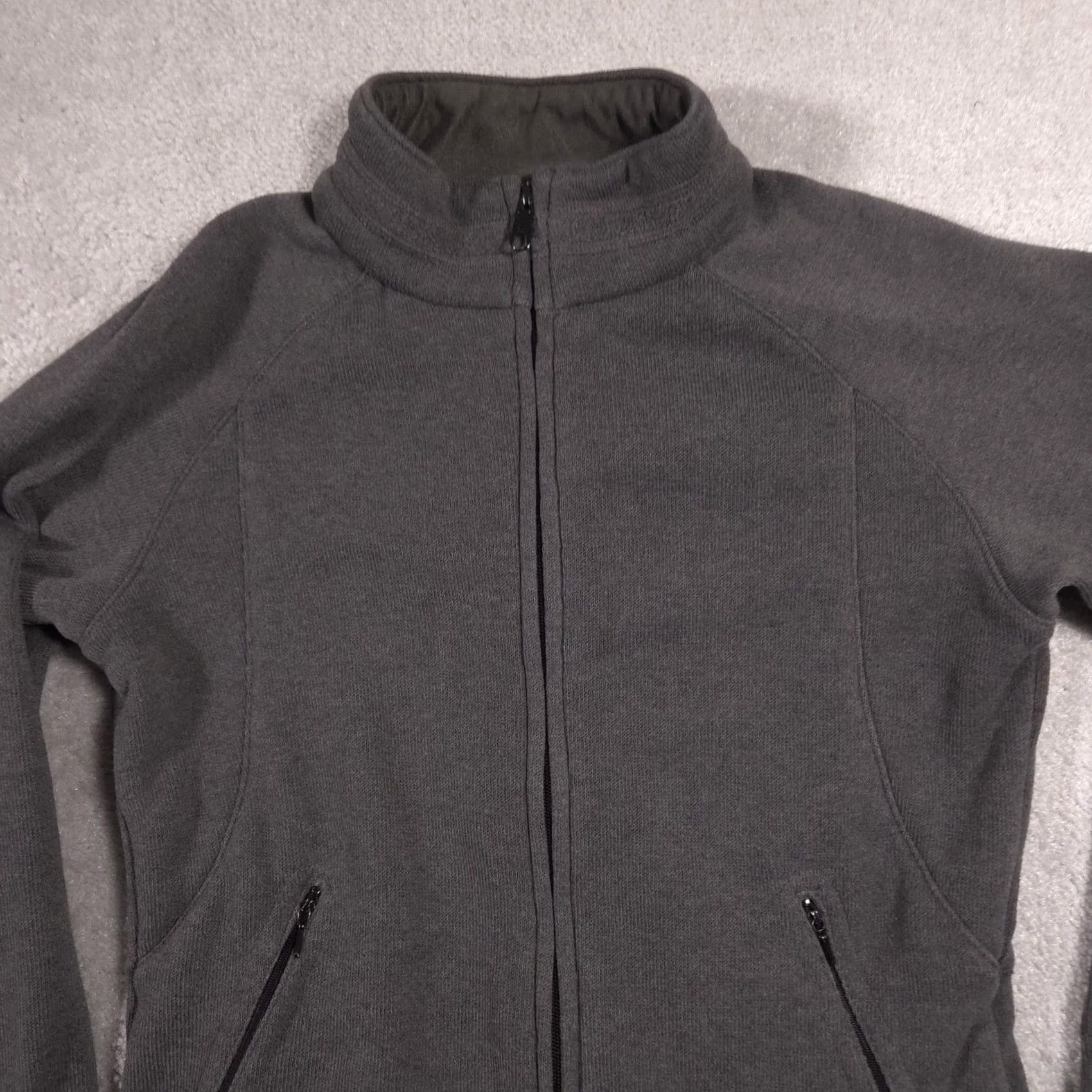 Layer 8 Columbia Fleece Jacket Womens Large Gray Full Zip Outdoor Hiking Layer Warm Size L / US 10 / IT 46 - 3 Thumbnail