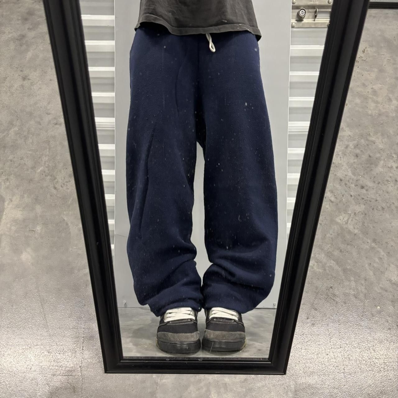 Japanese Brand × Vintage Crazy Vintage Y2K/2000s Navy Blue Skater Essential Sweatpants! Size US 30 / EU 46 - 1 Thumbnail