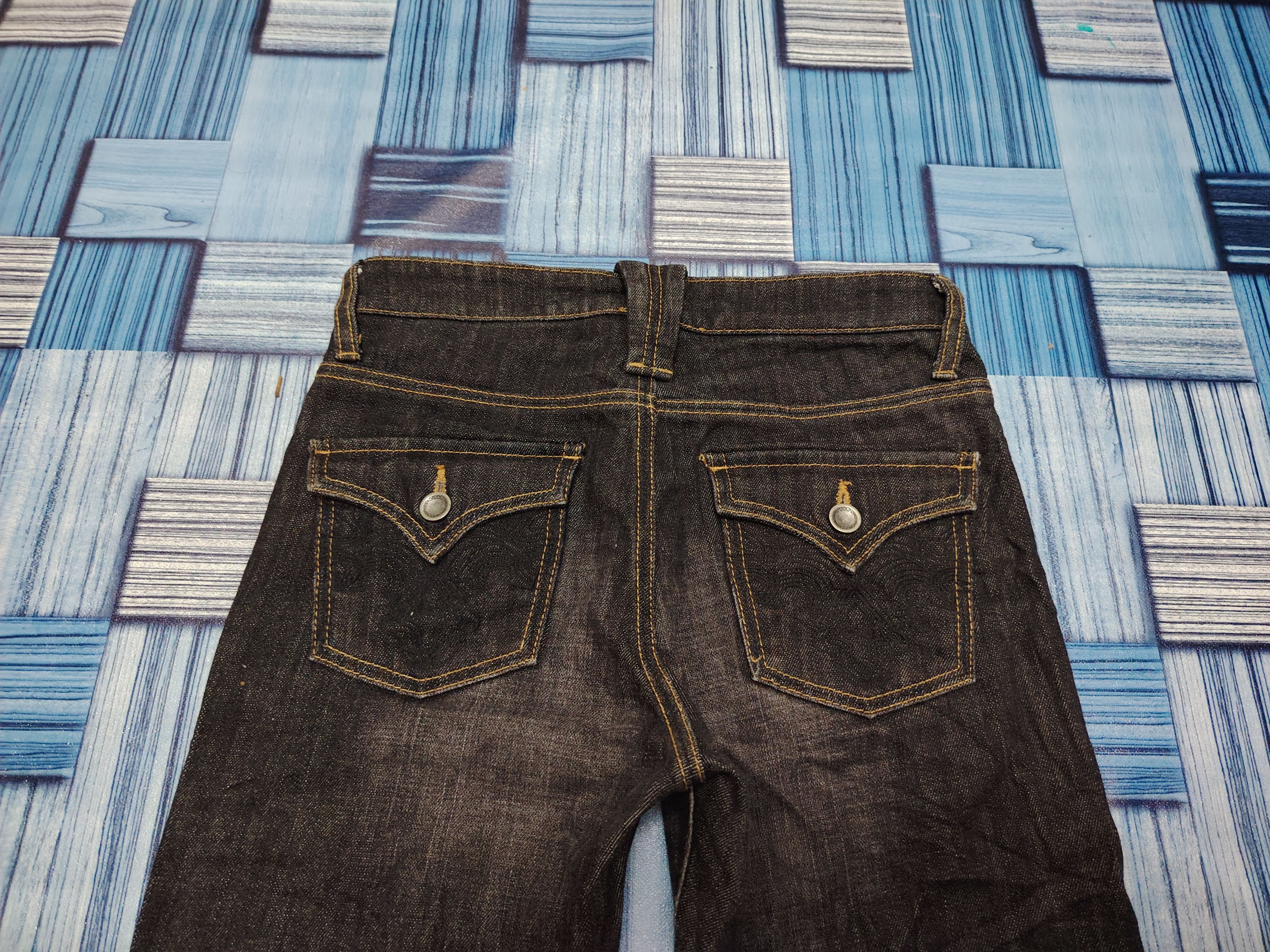 If Six Was Nine × Japanese Brand Japanese Sasson Black Flared Jeans Tribal embroidery Pocket Size US 27 - 13 Thumbnail