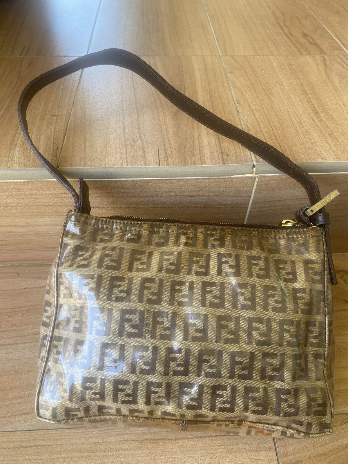 Fendi Authentic Fendi Zucchino PVC Pochette Bag Size ONE SIZE - 18 Thumbnail