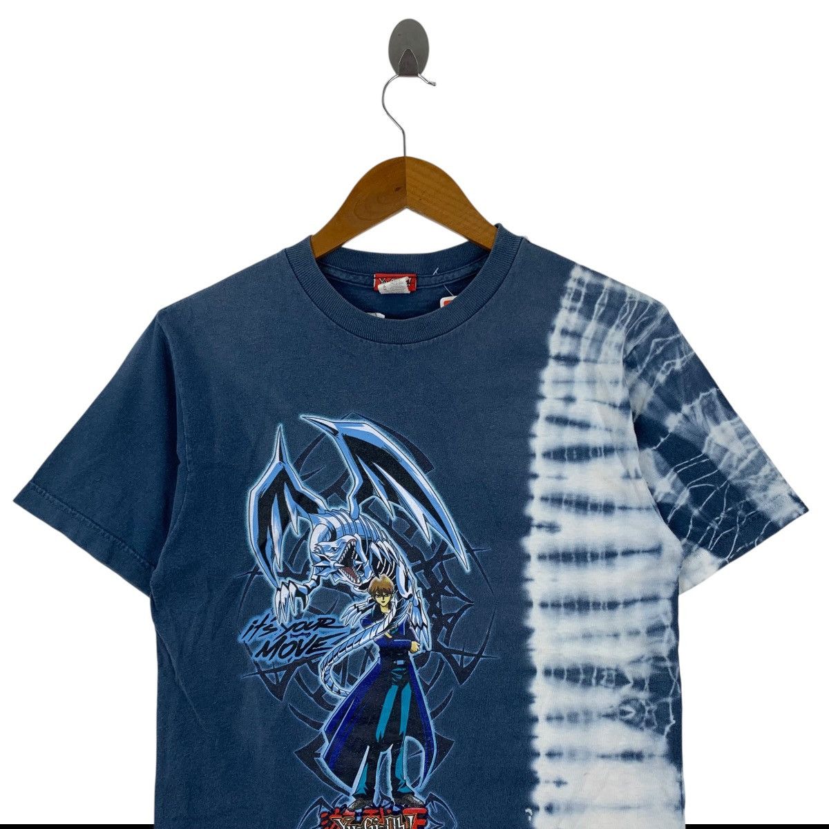 Vintage Vintage 90s YU-GI-OH Yugioh King Of Games Blue Eyes Tshirt Size US XXL / EU 58 / 5 - 2 Thumbnail