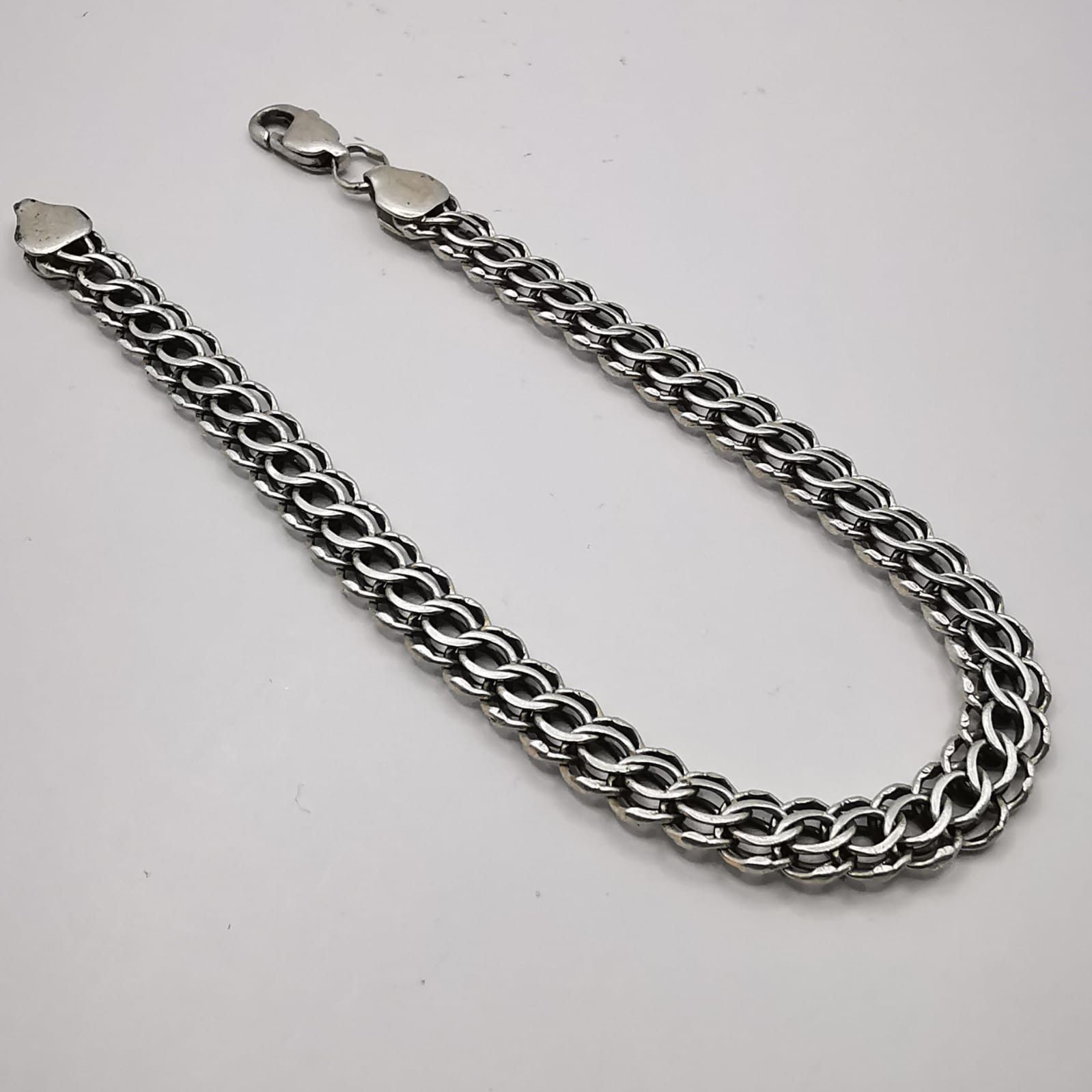 Sterling Silver Vintage Bracelet ,925 Sterling Silver, Handmade 14,82g Size ONE SIZE - 8 Thumbnail