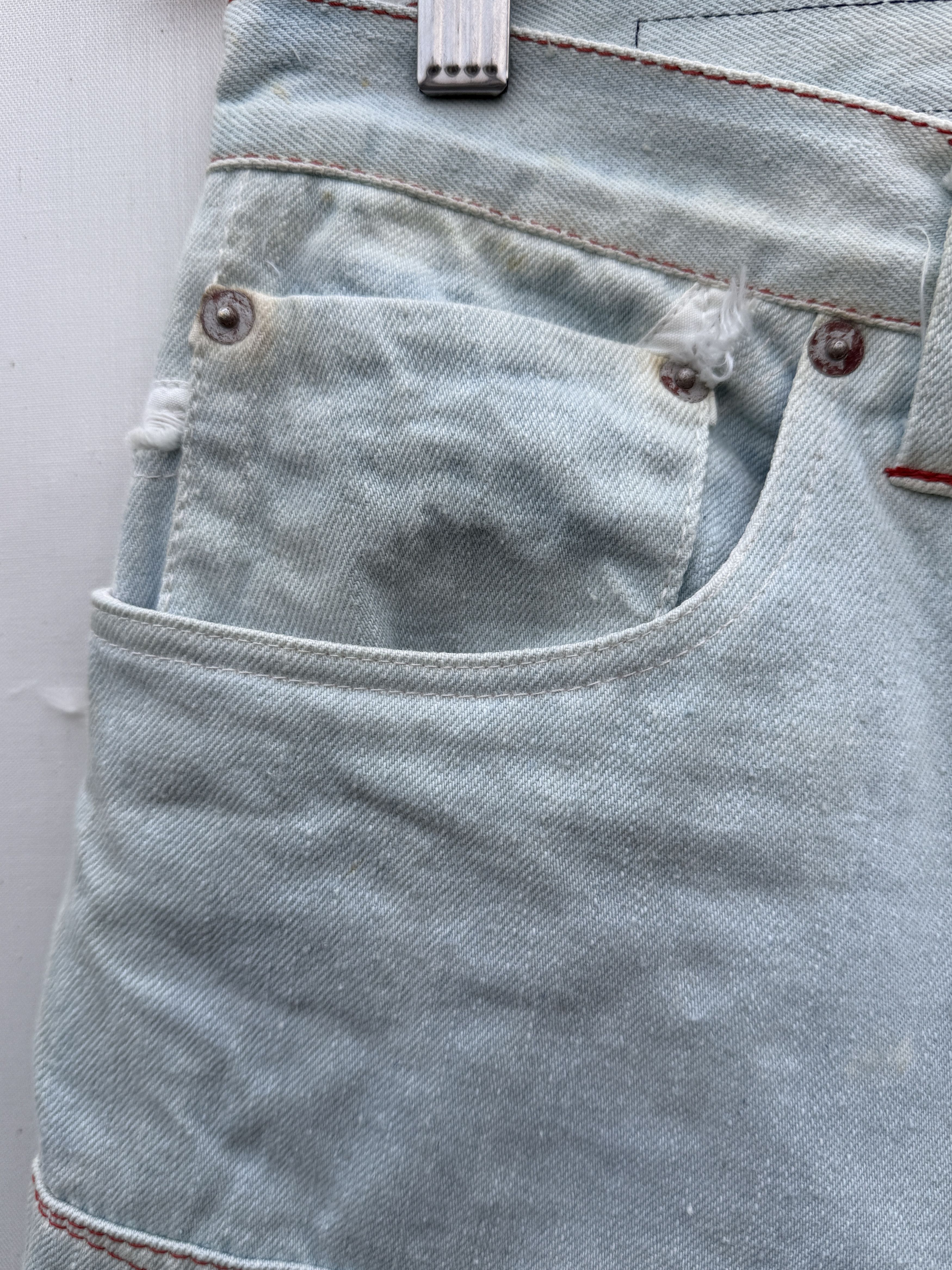 Other Vimeux Bleached Double Front Jeans Size US 34 / EU 50 - 3 Thumbnail