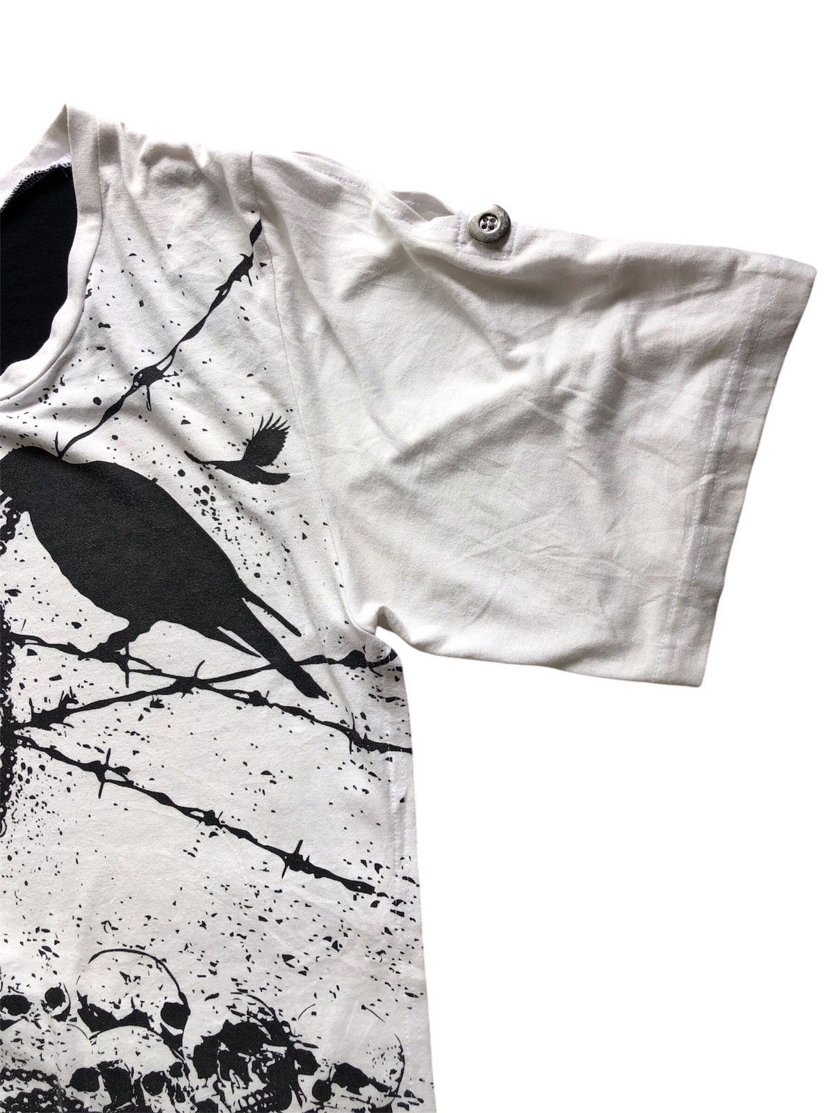 Japanese Brand ALGONQUINS Full Print Punk Design Distressed Shirt Size US L / EU 52-54 / 3 - 7 Thumbnail