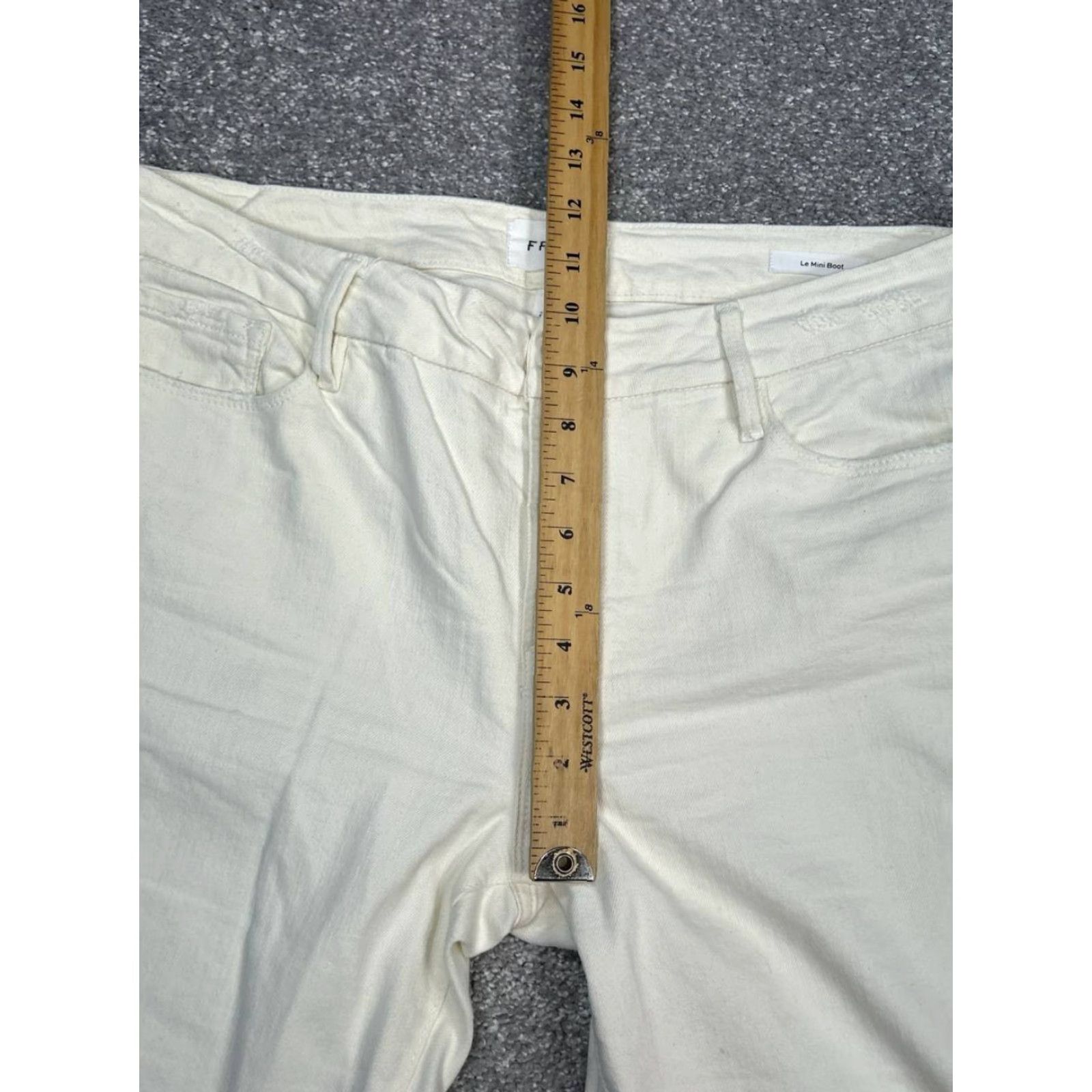Frame FRAME Jeans Le Mini Bootcut Womens 29 Beige Denim Cotton Mid Rise 32x27 Casual Size 29" - 3 Thumbnail