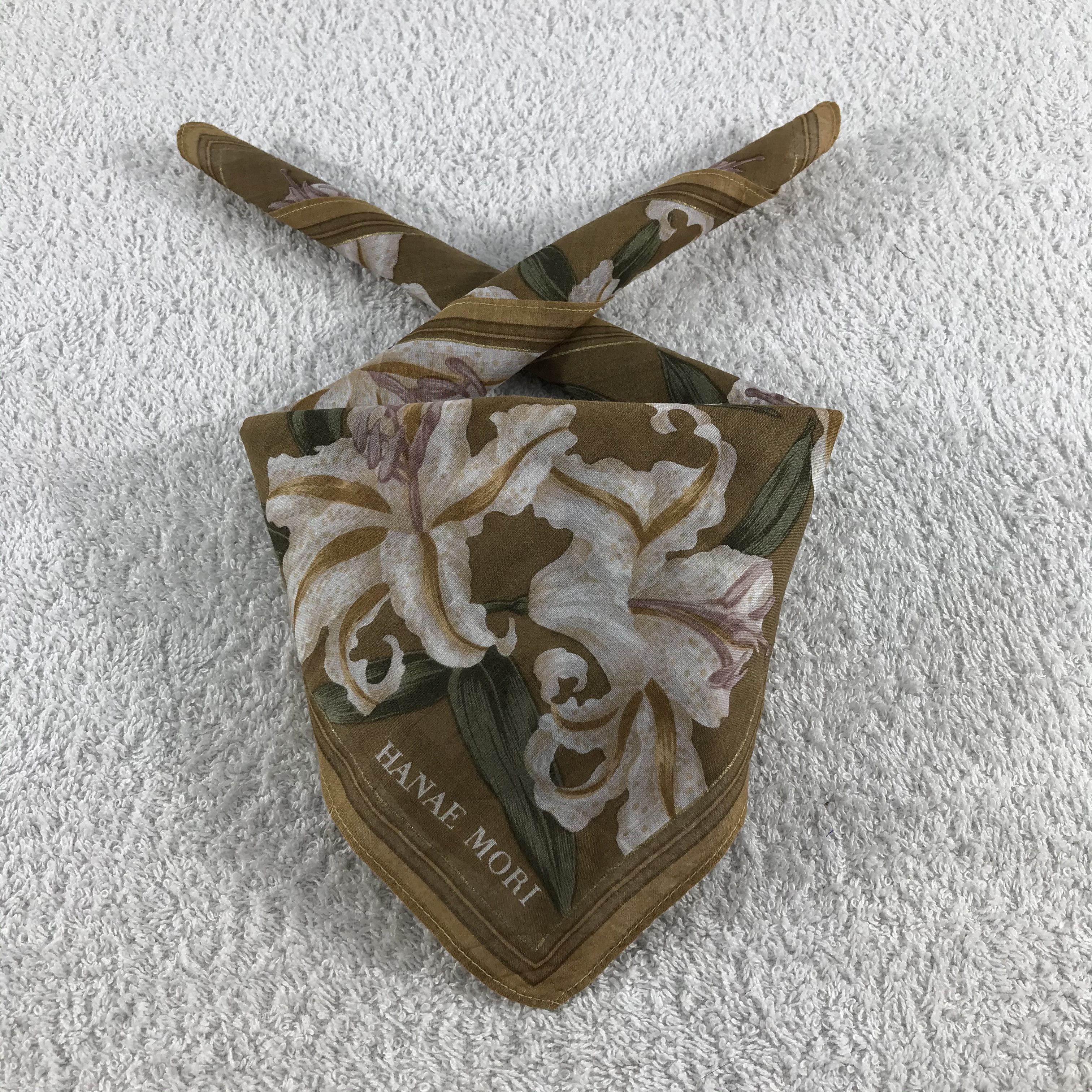 Hanae Mori × Vintage Hanae Mori Bandana / Handkerchief / Neckerchief - S059 Size ONE SIZE - 3 Thumbnail