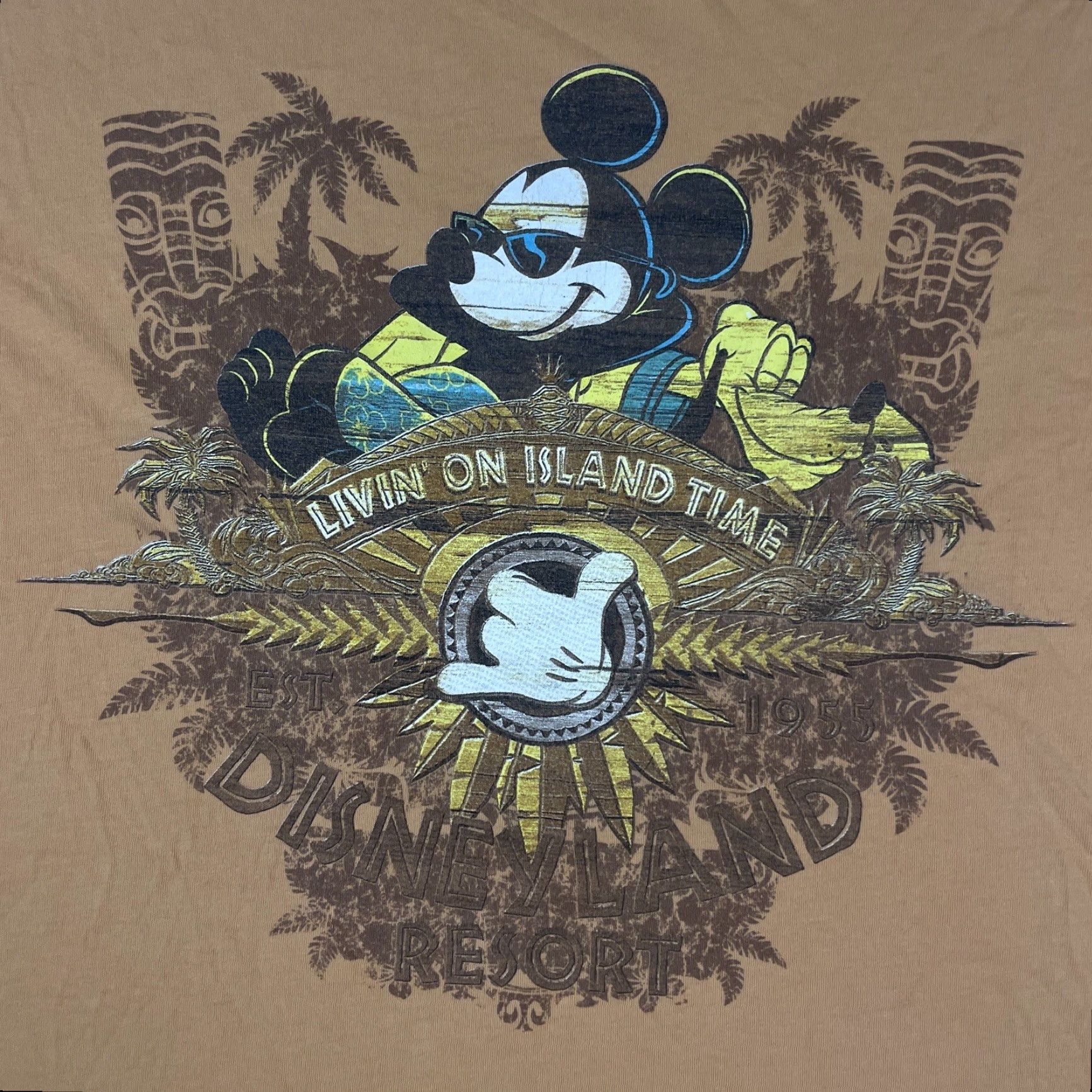 Disney Disney Shirt Men M Orange Mickey Mouse Disney World Walt Crew Neck Short Sleeve Logo 90s? Size US M / EU 48-50 / 2 - 3 Thumbnail