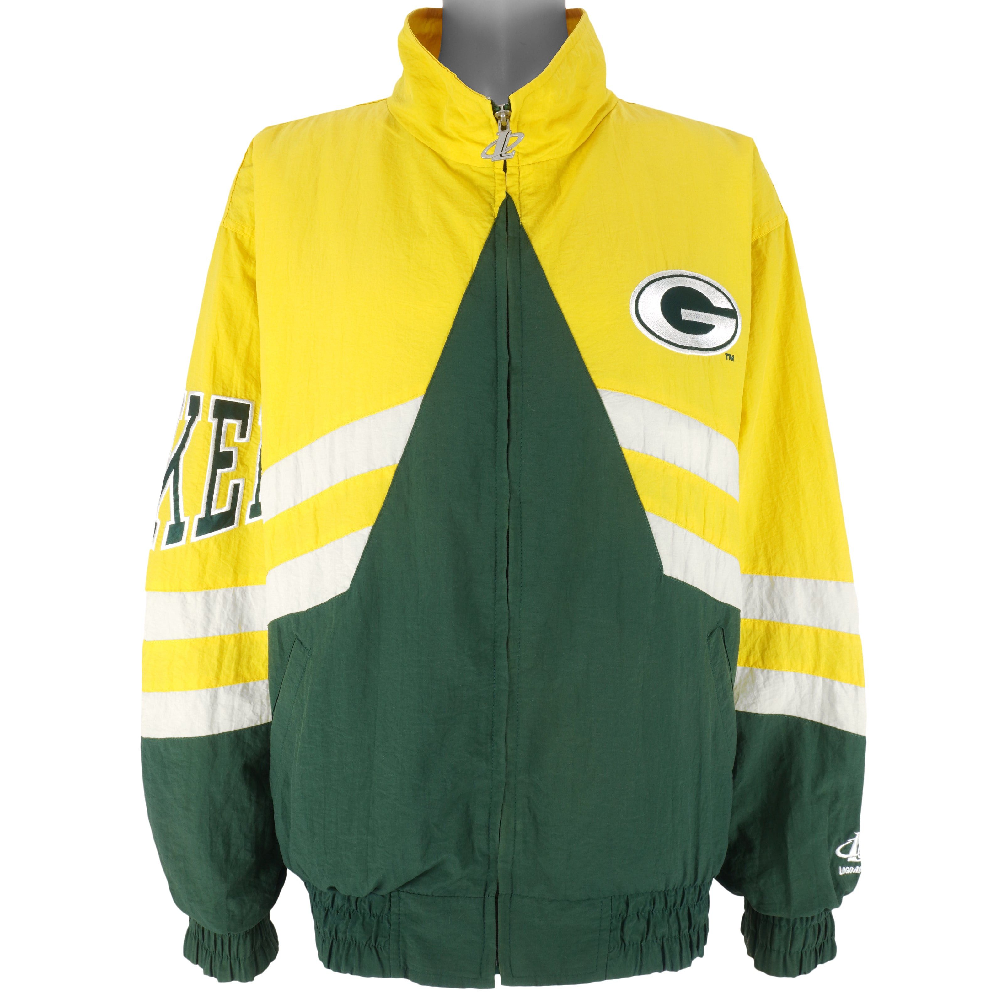 Logo Athletic NFL - Green Bay Packers Zip-Up Windbreaker 1990s Size US XL / EU 56 / 4 - 1 Thumbnail