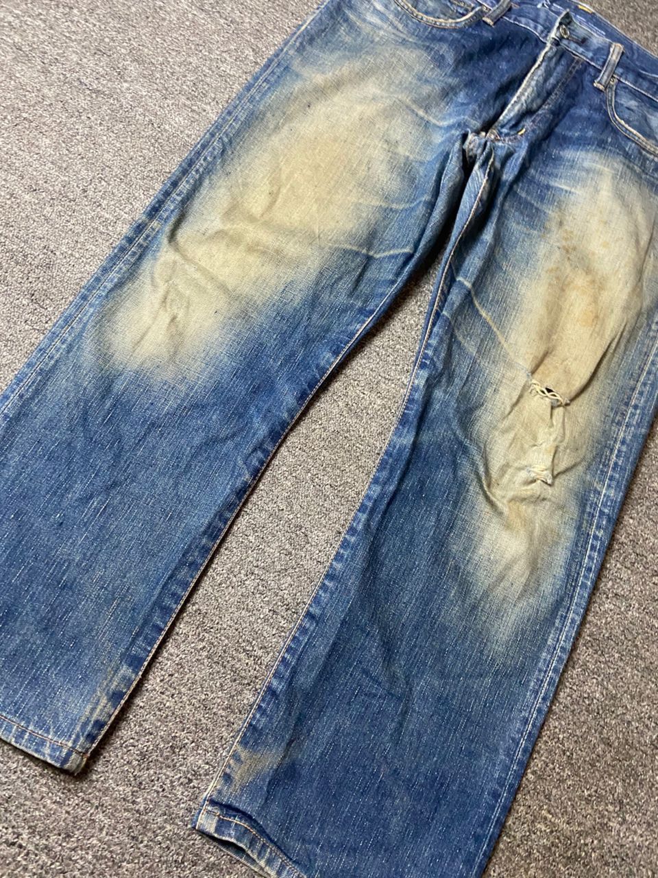 Edwin EDWIN 503 Distressed Denim Jeans (164) Size US 37 - 13 Thumbnail