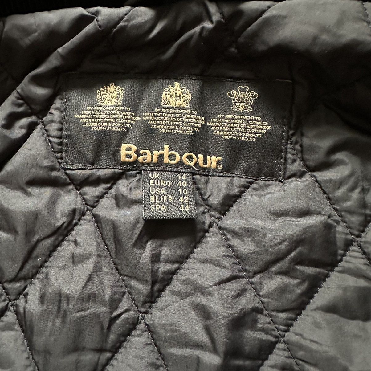 Barbour International Parka Wax Cotton Jacket Womens Size:14