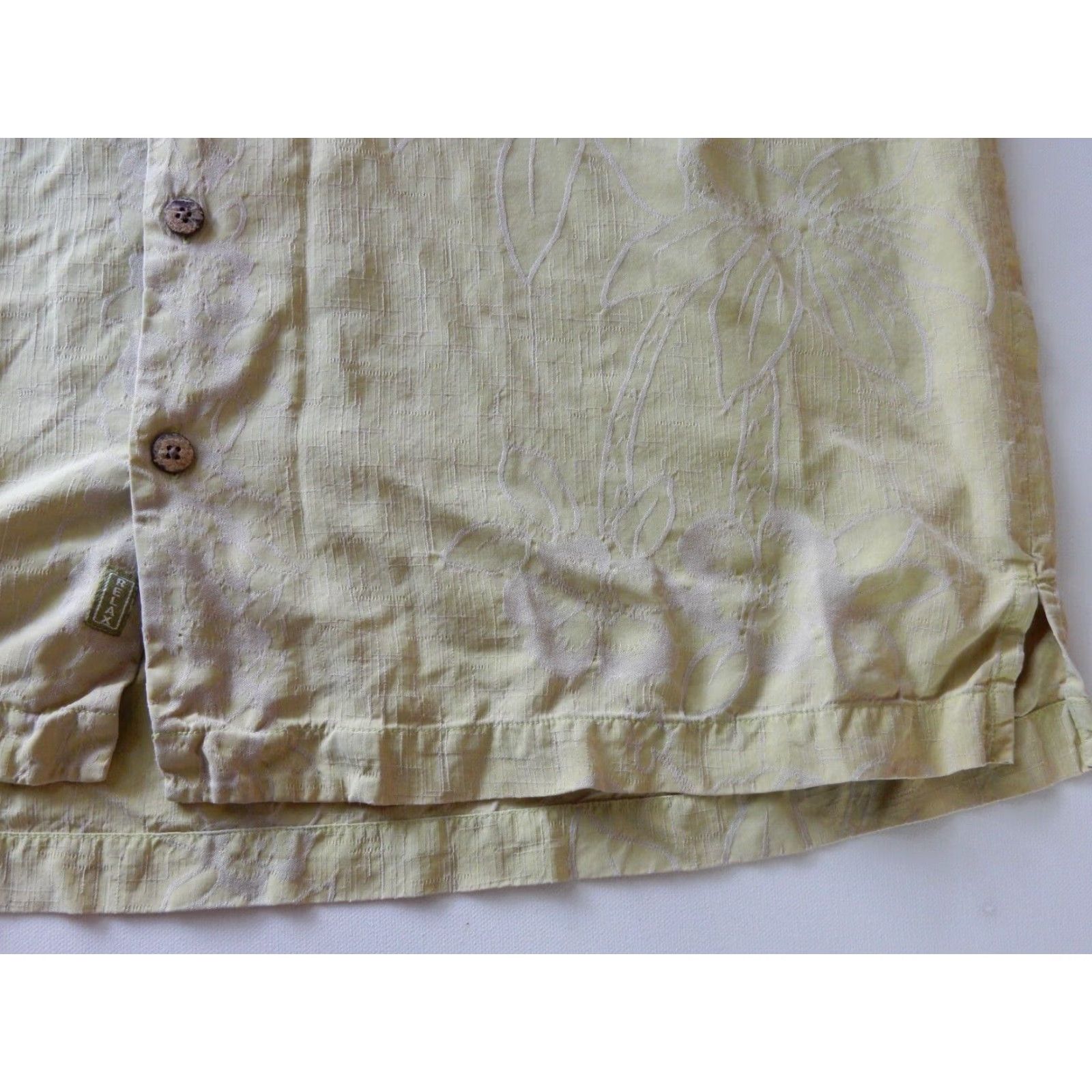 Tommy Bahama VINTAGE Tommy Bahama Men's Silk Hawaiian Shirt Short Sleeve L Yellow Floral 90s Size US L / EU 52-54 / 3 - 2 Thumbnail