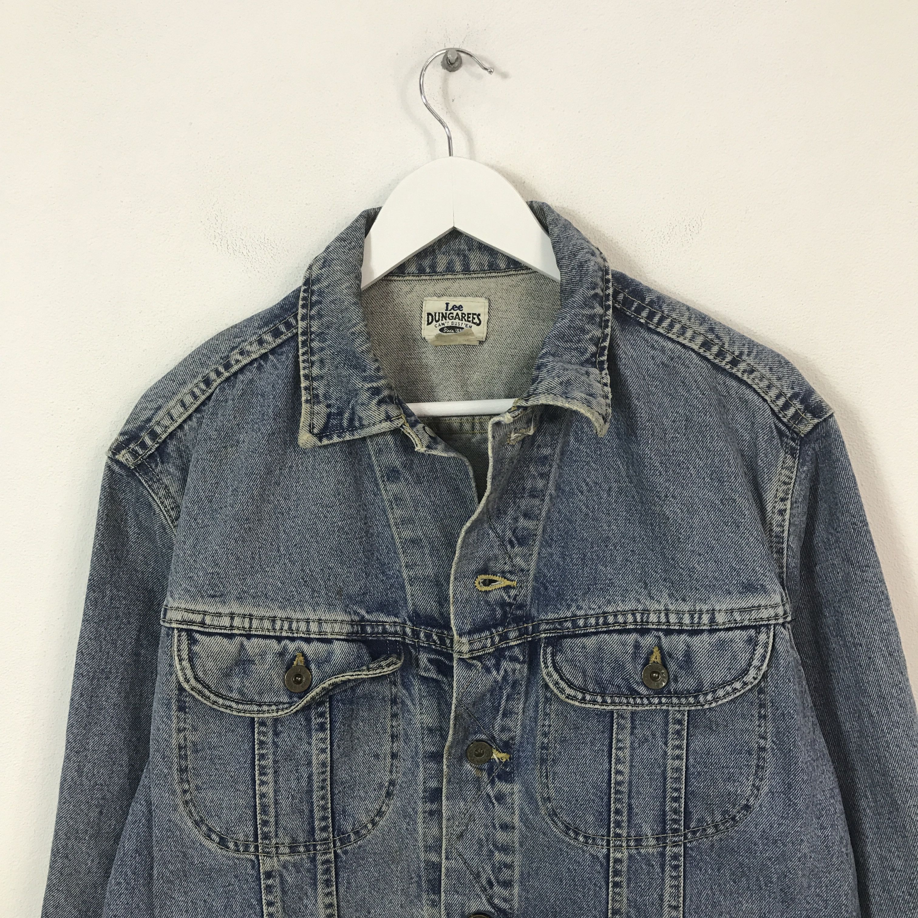 Lee vintage 90s Lee dungarees tracker denim jacket Size US L / EU 52-54 / 3 - 2 Thumbnail