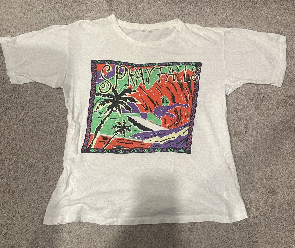 Vintage Vintage Neon Print T-Shirt, Flashy Size US L / EU 52-54 / 3 - 1 Thumbnail