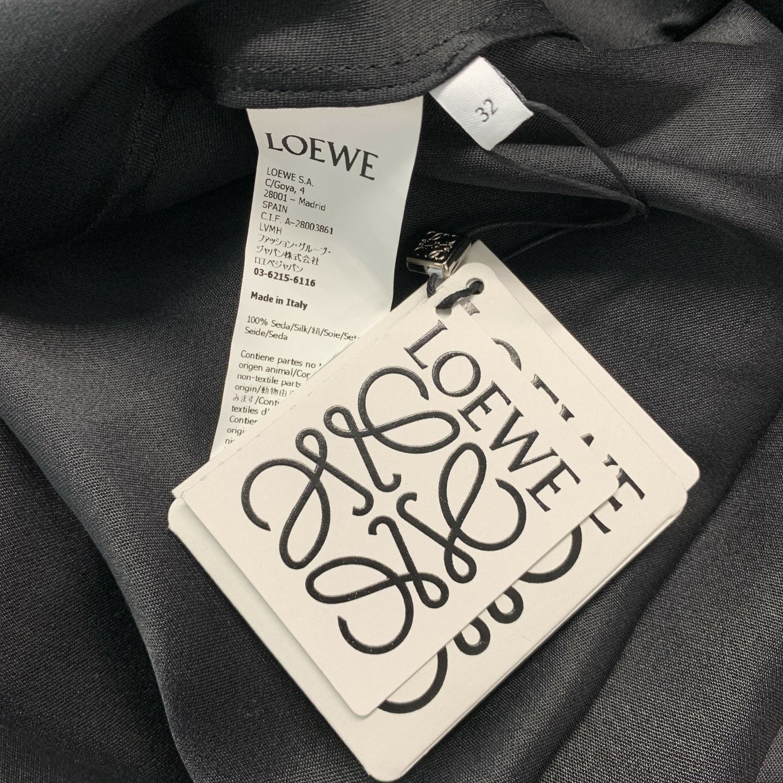 Loewe LOEWE Size 0 Black Gold Silk Chain Shirt Dress Size XS / US 0-2 / IT 36-38 - 6 Thumbnail