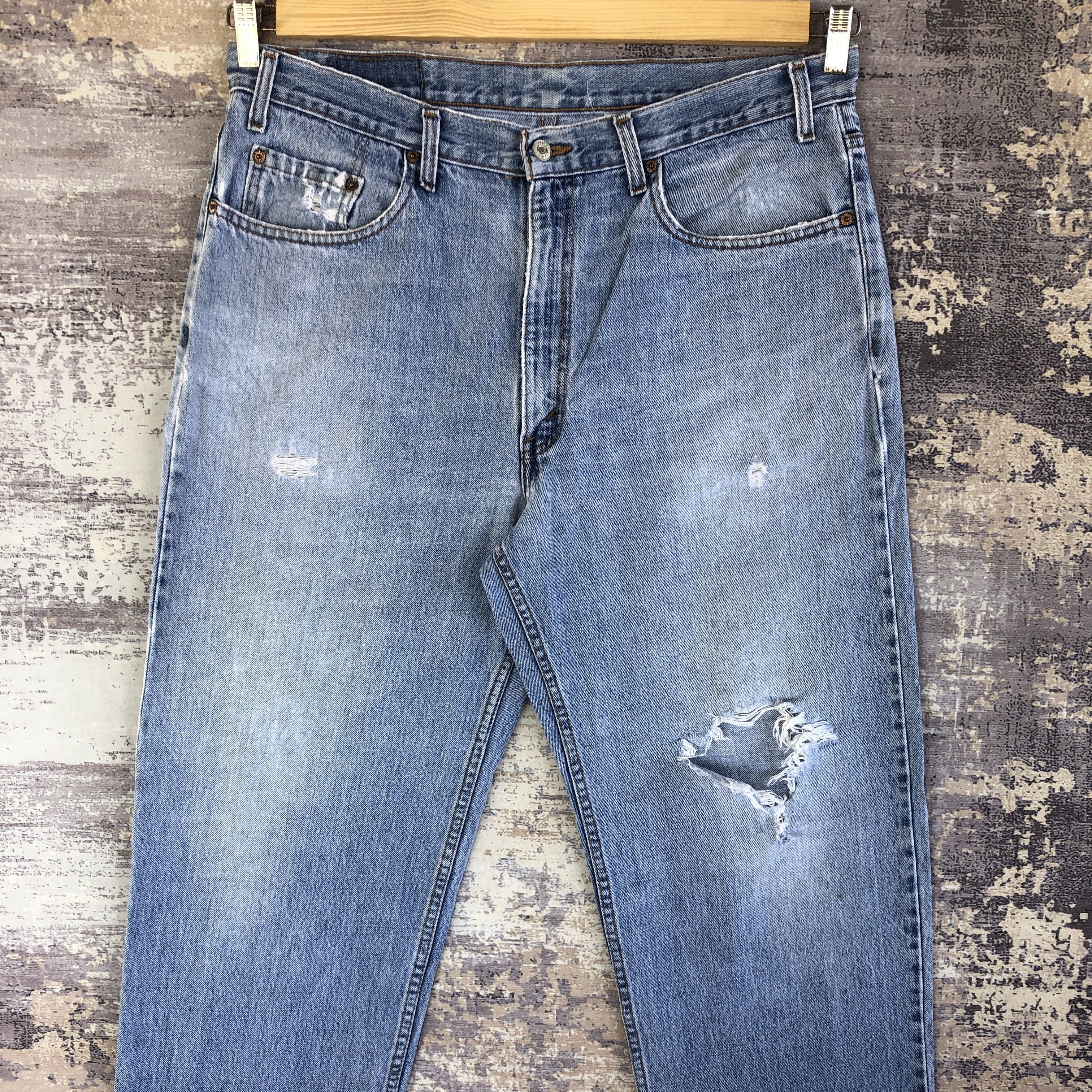Levi's Vintage Levi's 550 Distressed Blue Jeans Denim Pants Size US 36 / EU 52 - 3 Thumbnail