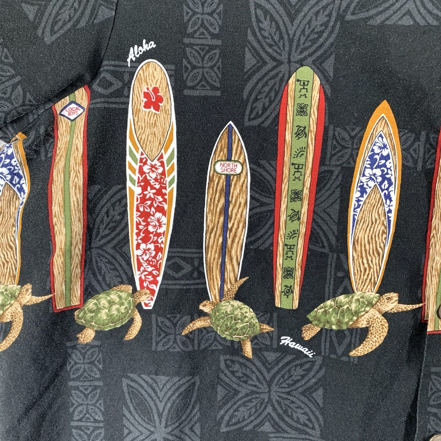 Vintage VINTAGE Royal Hawaiian Men’s Shirt 3XL Cotton Black Turtles Surf Board Beach Casual Summer Size US XXL / EU 58 / 5 - 5 Thumbnail