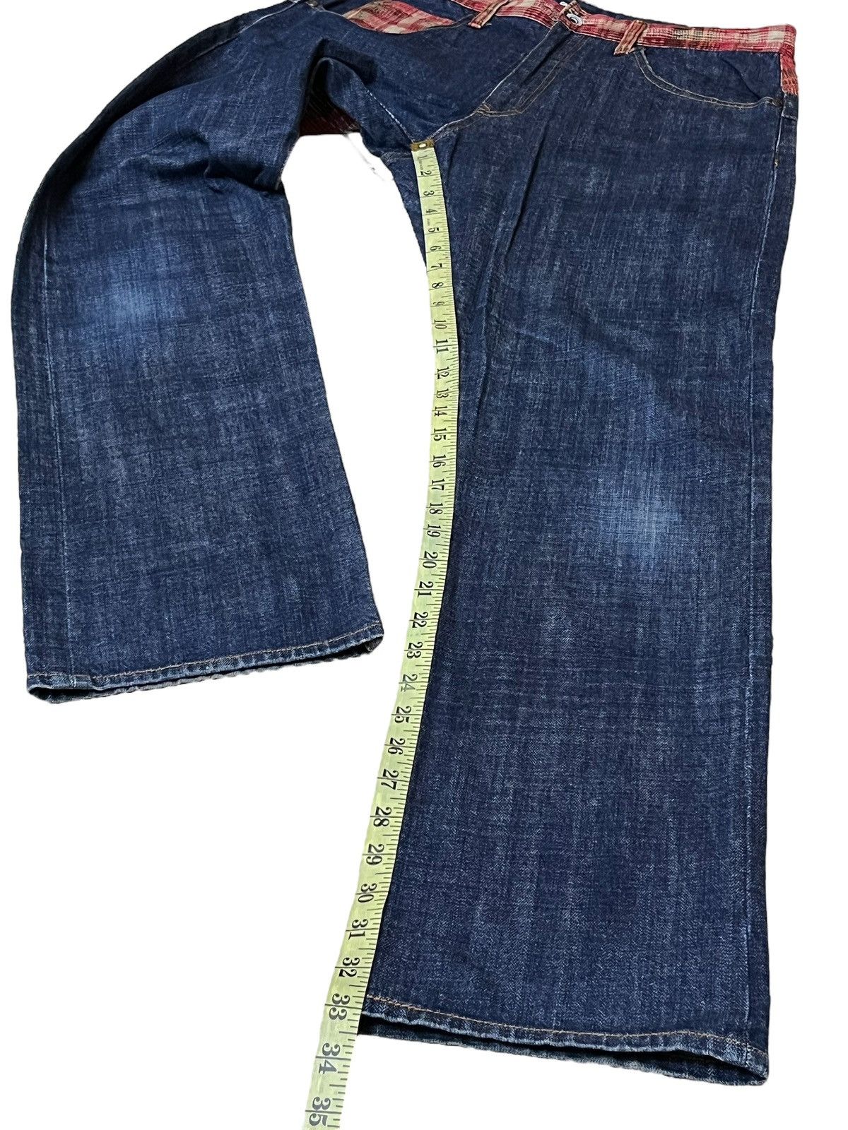 Japanese Brand SICK🔥JAPANESE BRAND CONCAVE ATTEMPT DOUBLE WAIST JEANS Size US 32 / EU 48 - 15 Thumbnail