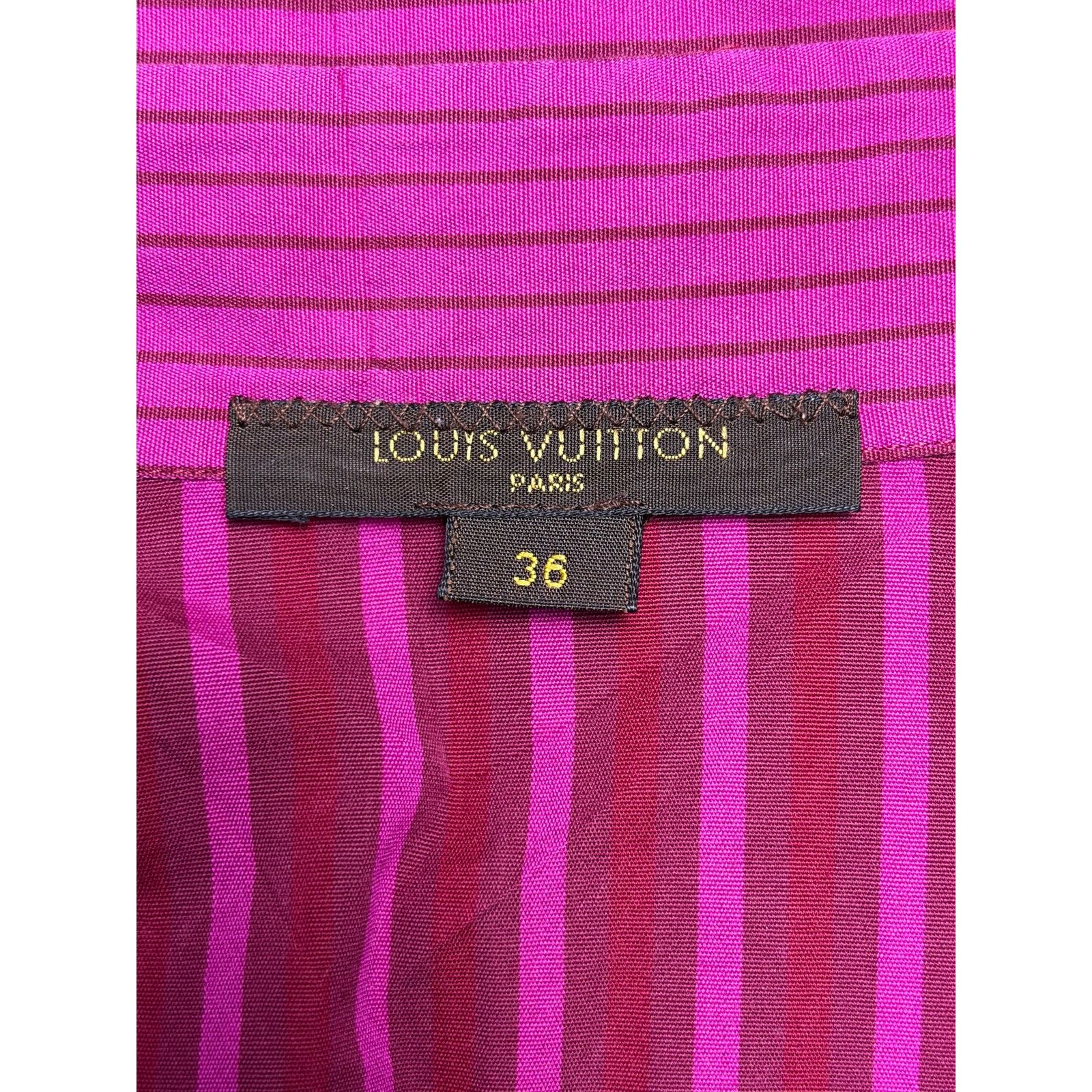 Louis Vuitton Y2K Louis Vuitton Magenta Pink and Red Button Down Blouse Size S / US 4 / IT 40 - 7 Thumbnail