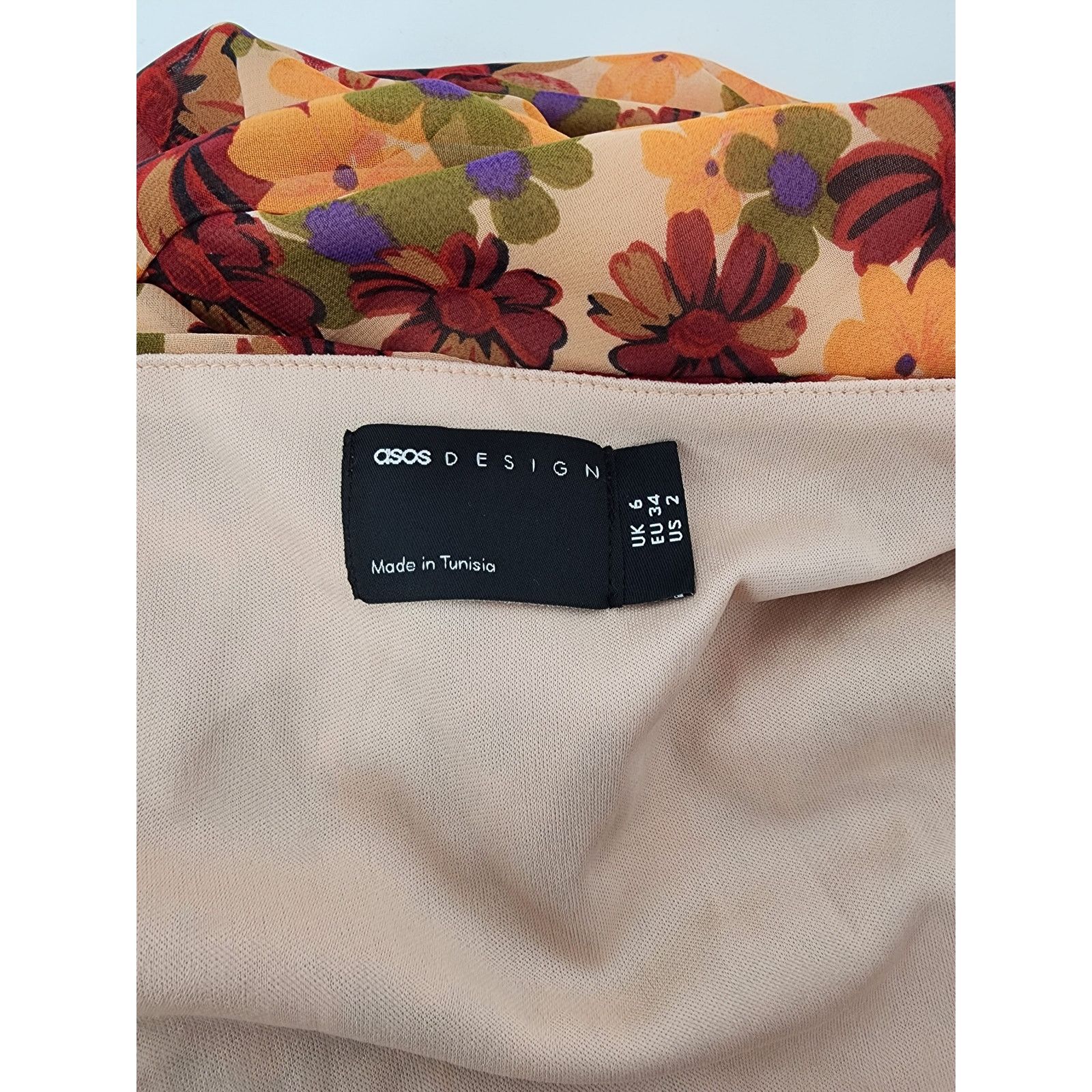 Asos ASOS Design Nude Floral Maxi Dress Women's Size 2 Size XS / US 0-2 / IT 36-38 - 6 Thumbnail