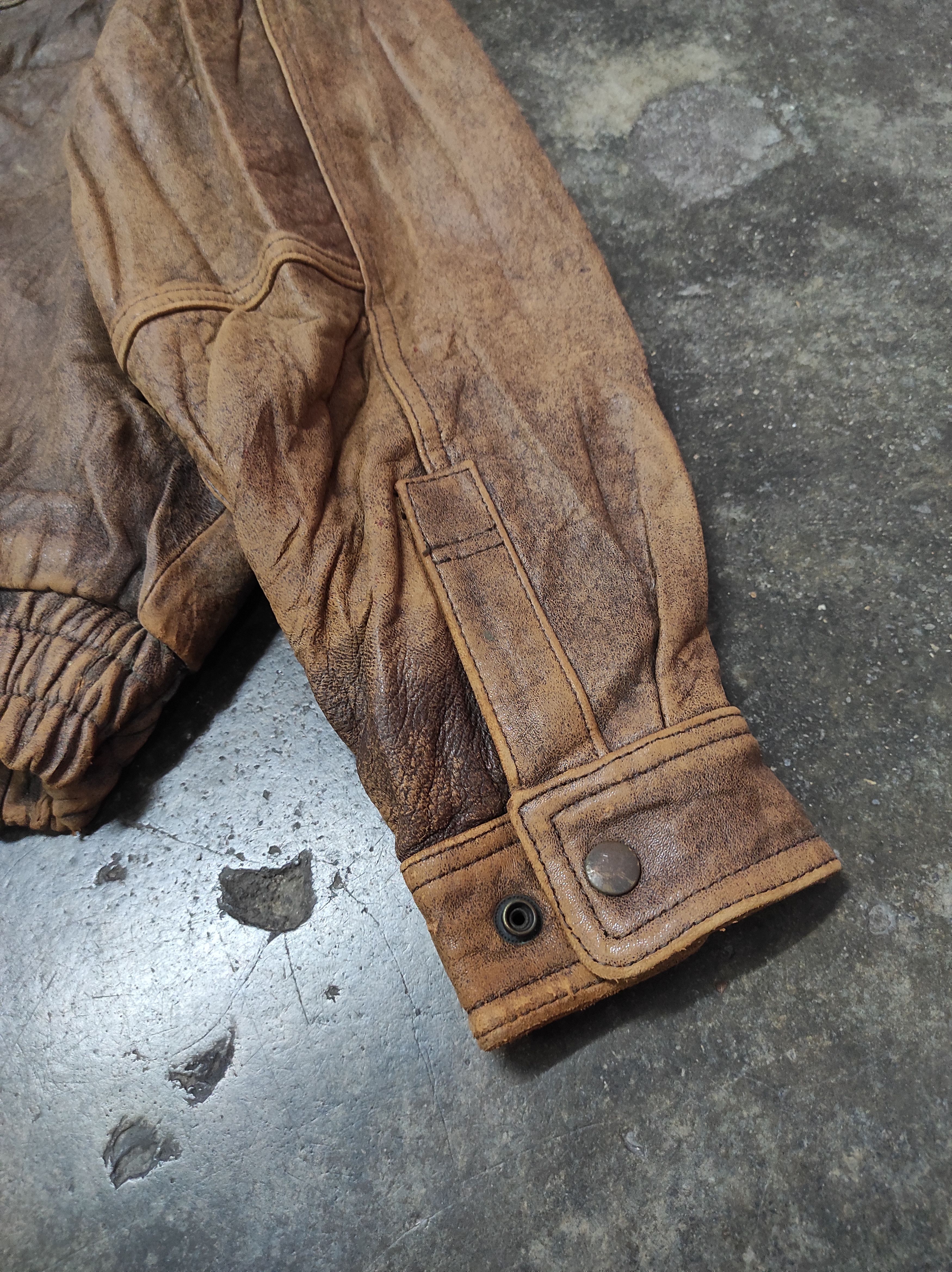 Genuine Leather × Japanese Brand × Vintage ZILCH CLASSICS RETRO GENUINE LEATHER BOMBER JACKET Size US M / EU 48-50 / 2 - 8 Thumbnail