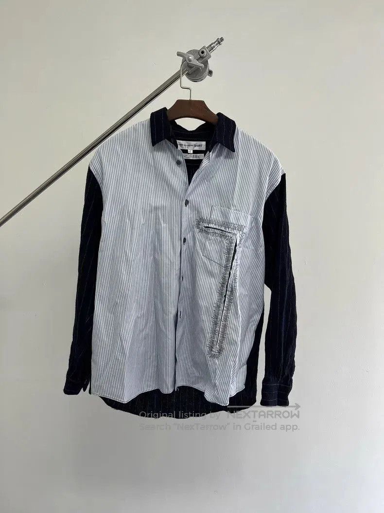 Comme des Garcons Comme Des Garçons Wool Patchwork Shirt. Size US S / EU 44-46 / 1 - 1 Thumbnail