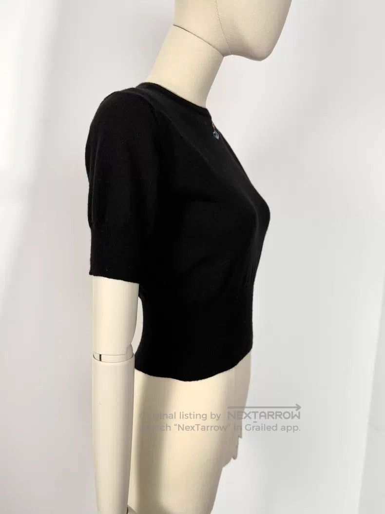 Vivienne Westwood Vivienne Westwood Black Saturn Embroidered Knit Short Slee Size M / US 6-8 / IT 42-44 - 3 Thumbnail