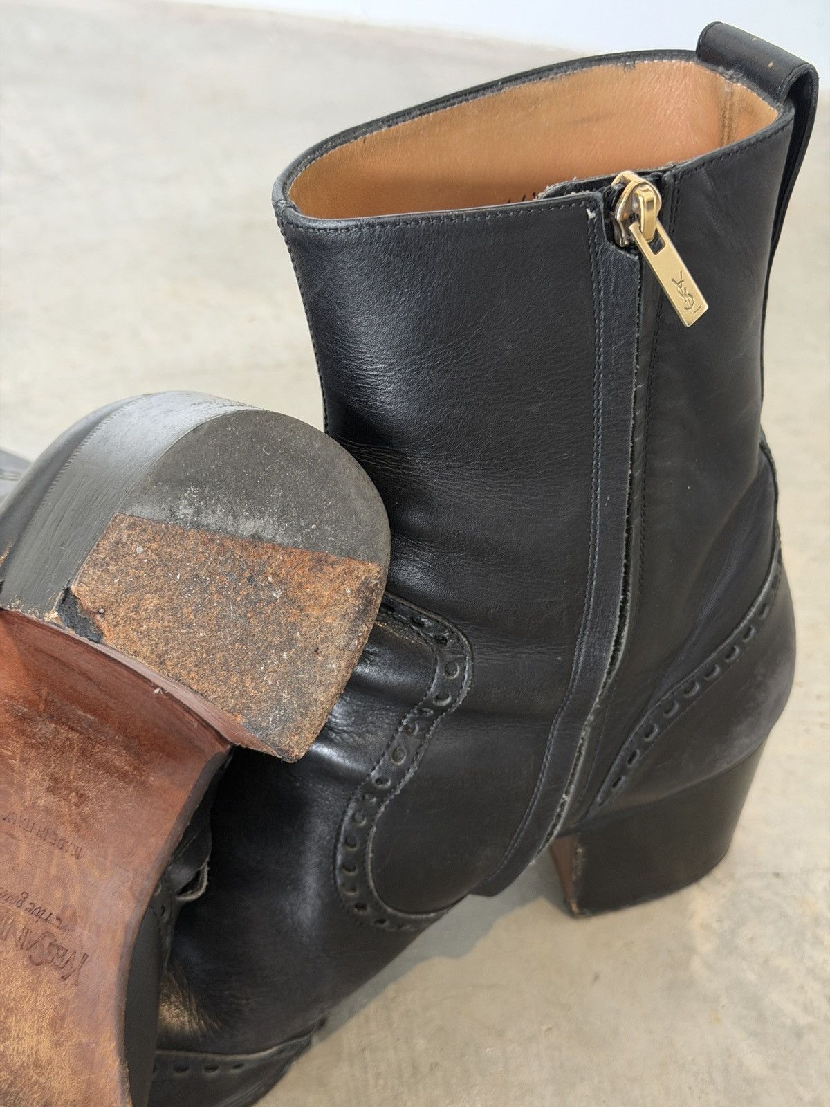 Yves Saint Laurent Yvs saint laurent johnny boot Size US 11.5 / EU 44-45 - 10 Thumbnail