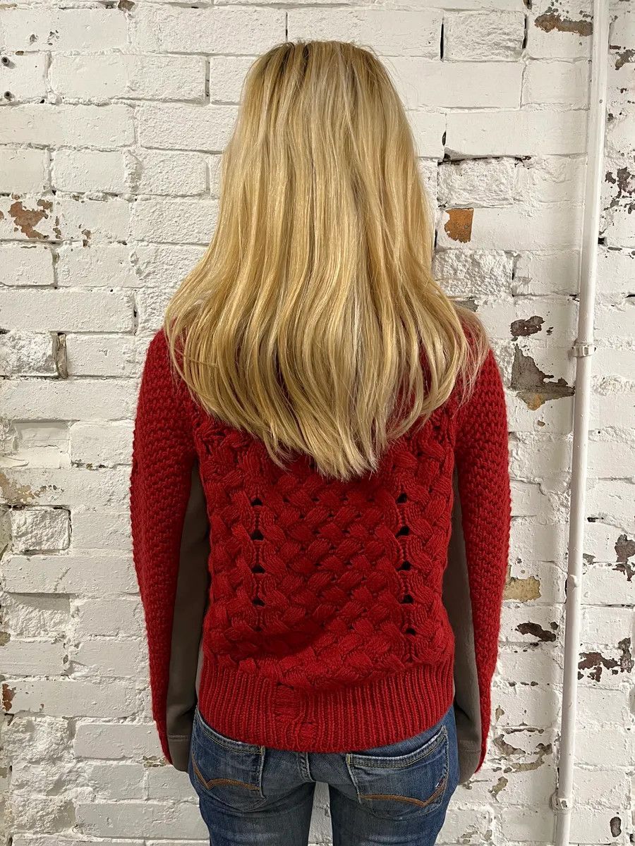 Maison Margiela AW2016 Maison Margiela Deconstructed Perforated Red Sweater Size XS / US 0-2 / IT 36-38 - 3 Thumbnail
