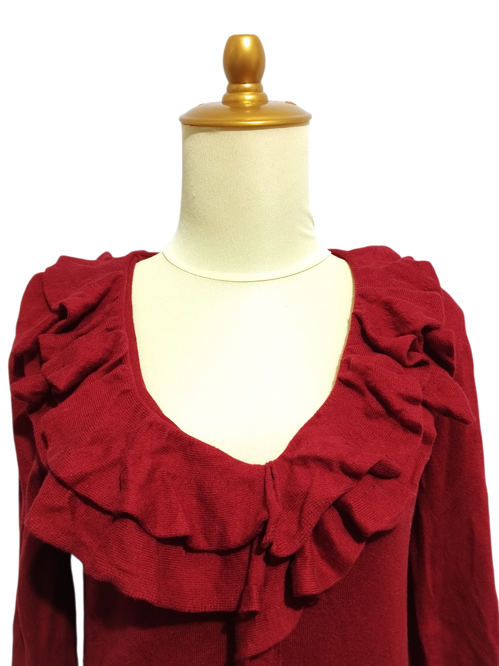 Lauren Ralph Lauren Lauren Ralph lauren V neck Ruffle Knit Sweater Size XS / US 0-2 / IT 36-38 - 2 Thumbnail
