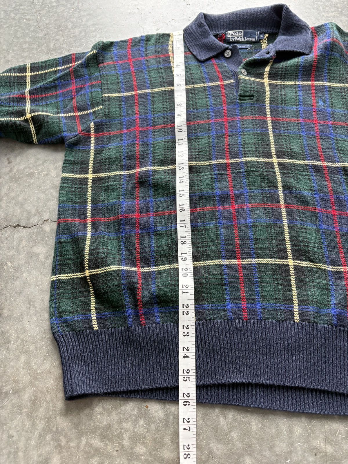 Polo Ralph Lauren Vintage 90s Polo Ralph Lauren Tartan Plaid Knit Sweater Size US XL / EU 56 / 4 - 7 Thumbnail